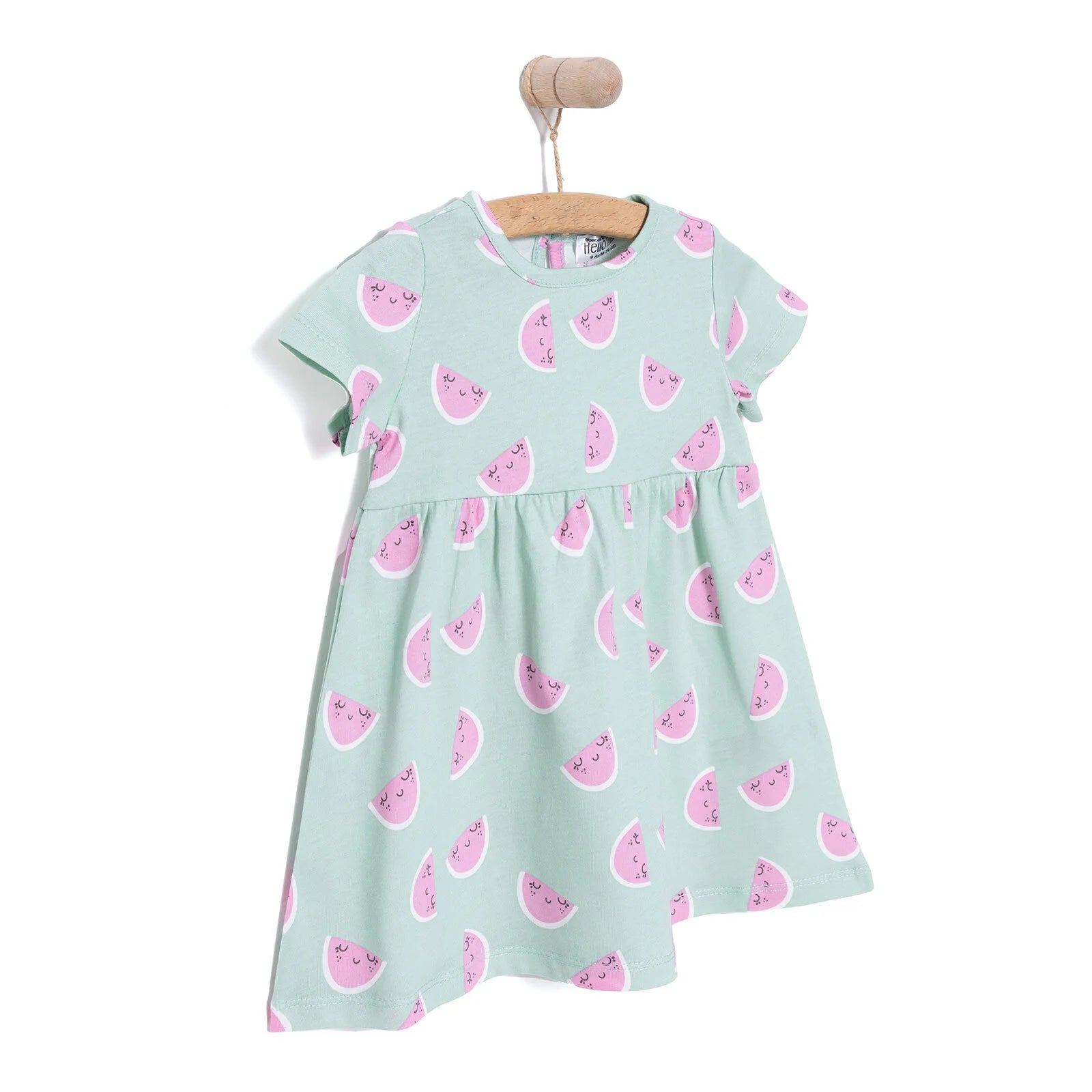 HelloBaby Basic Girl Watermelon Printed Dress - Dark Mint - ebebek - Black Friday