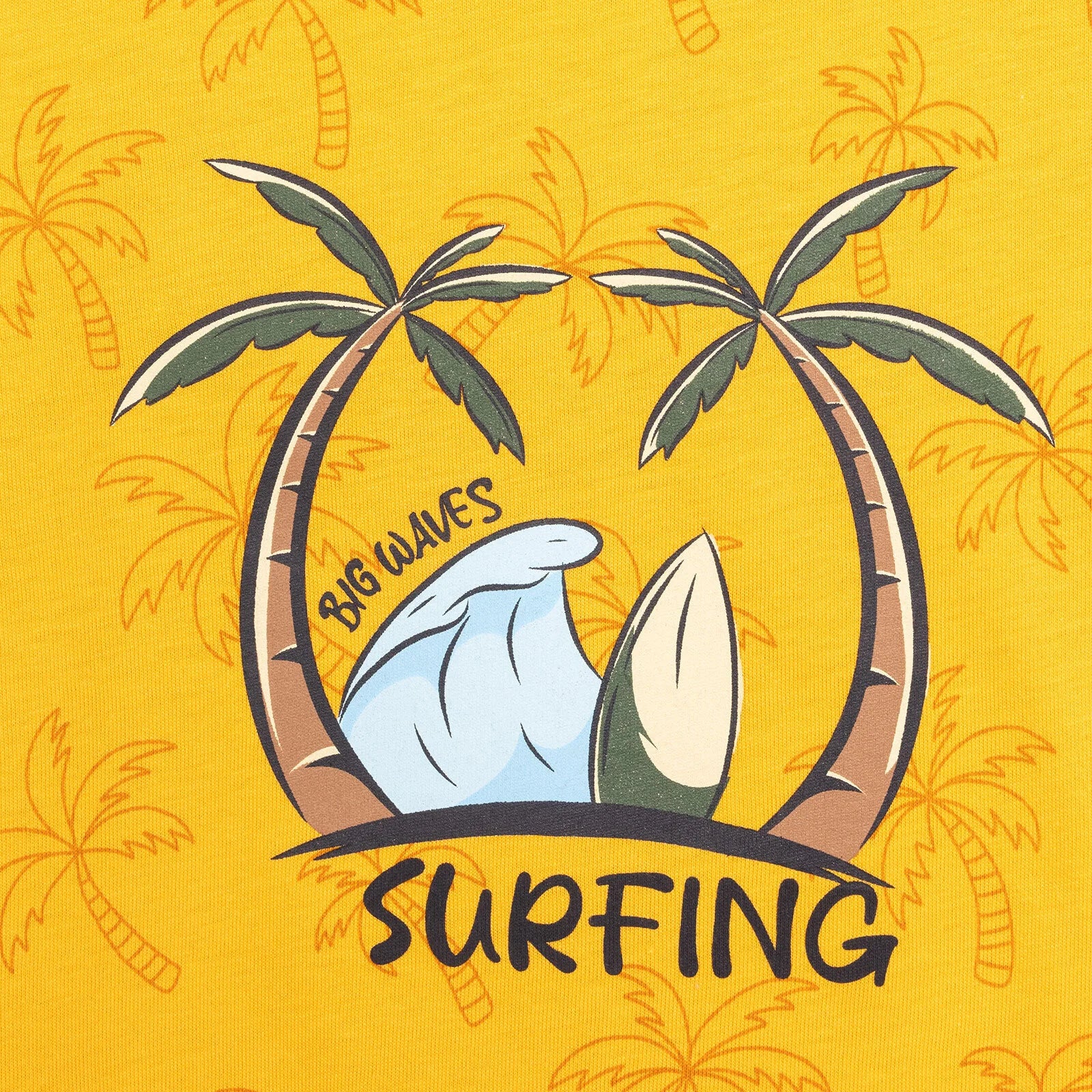 HelloBaby Basic Boy Surfing Printed T-shirt - Yellow - ebebek - Black Friday