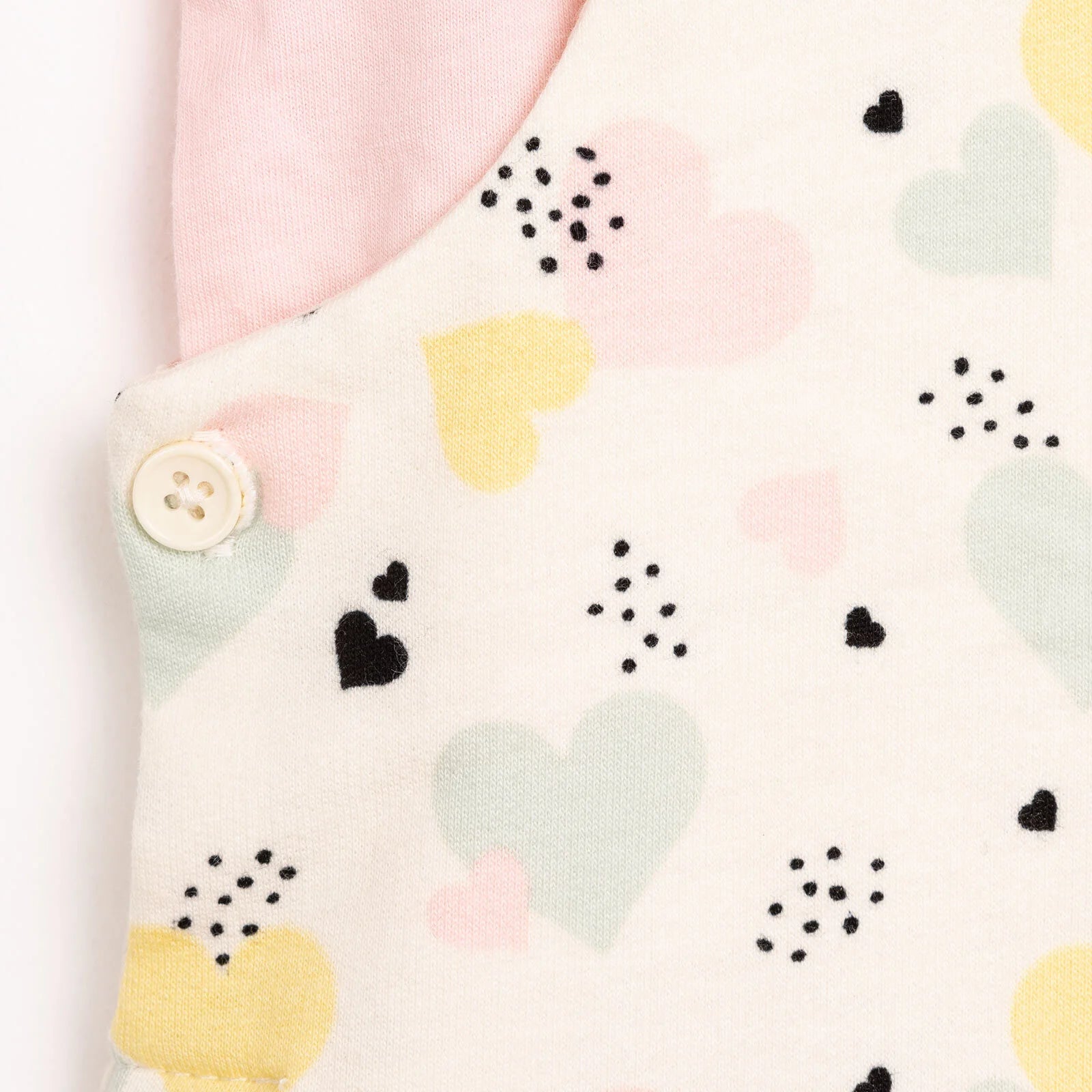 HelloBaby Basic Girl Hearts Patterned Overall - Light Pink - ebebek - Black Friday