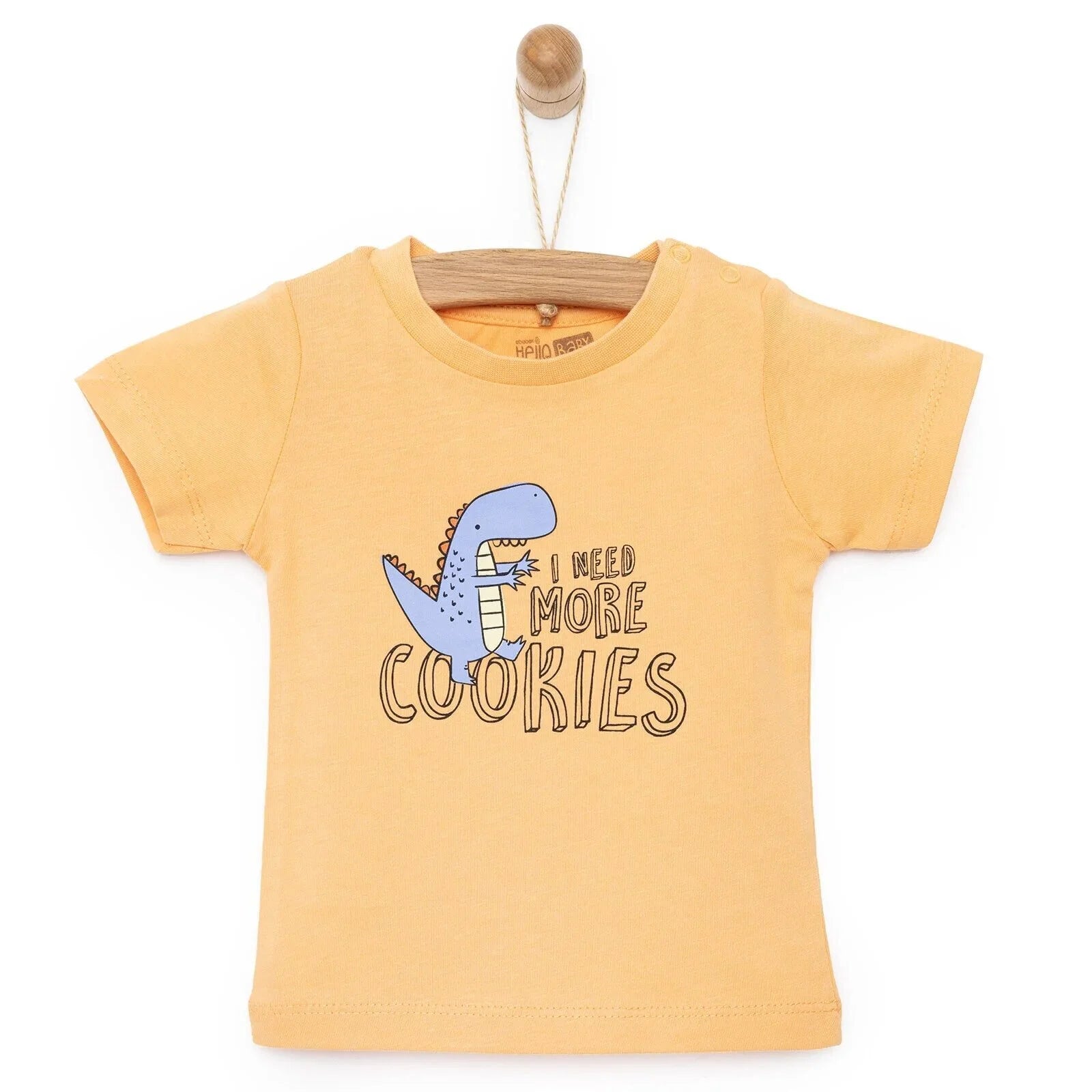 HelloBaby Basic Dinosour Printed Tshirt - Orange - ebebek - Black Friday