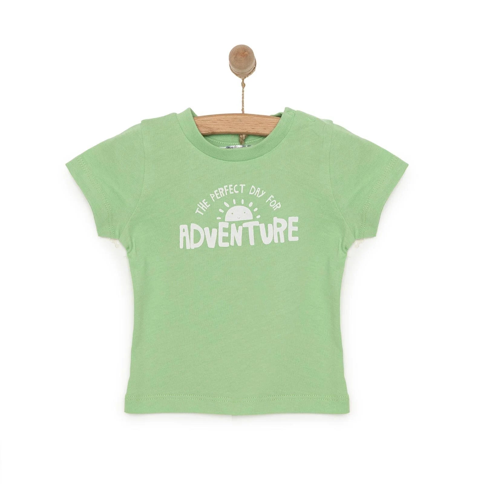 HelloBaby Basic Text Printed Tshirt - Green - ebebek - Black Friday