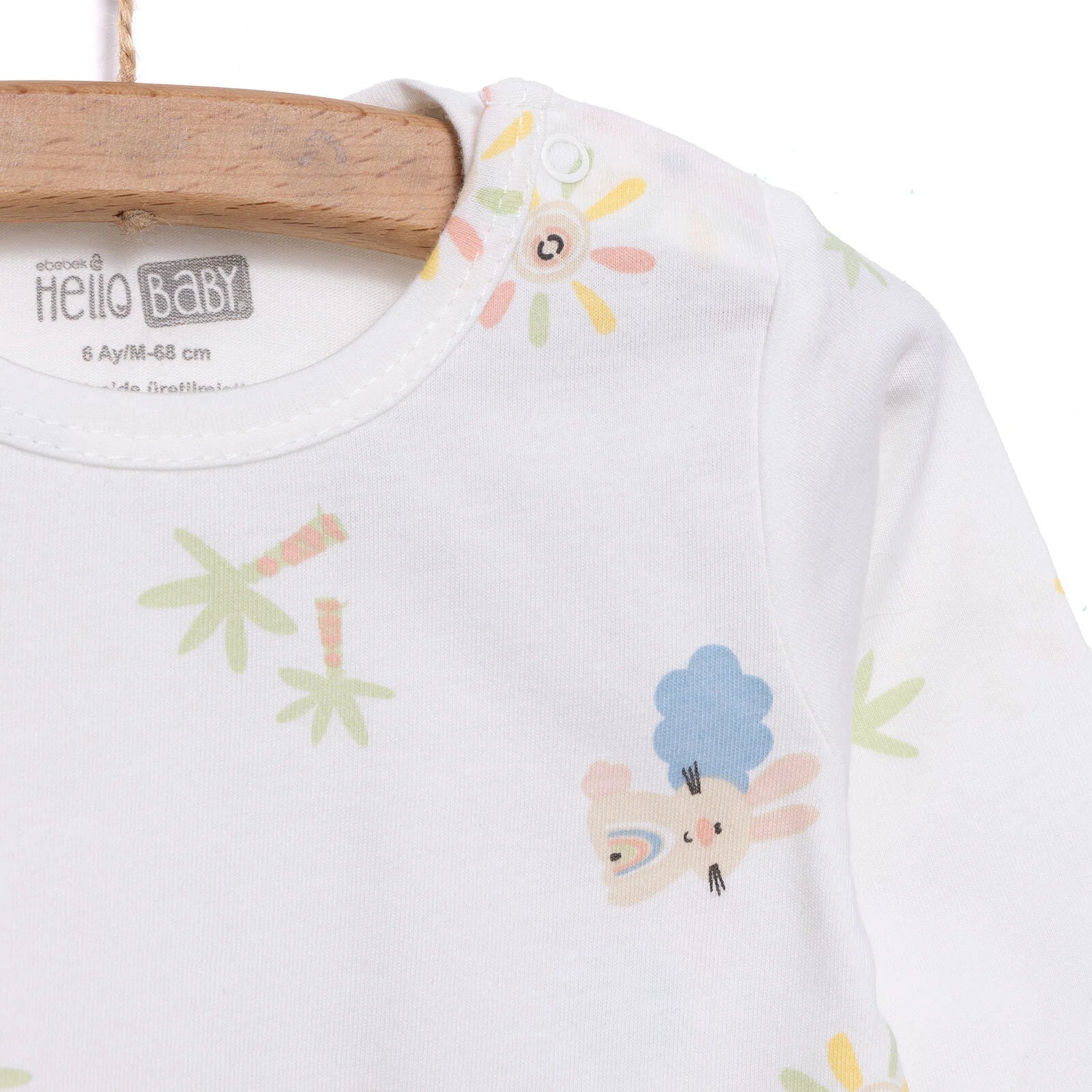 HelloBaby Girl Long Sleeve Pyjamas Set - White - ebebek - Black Friday