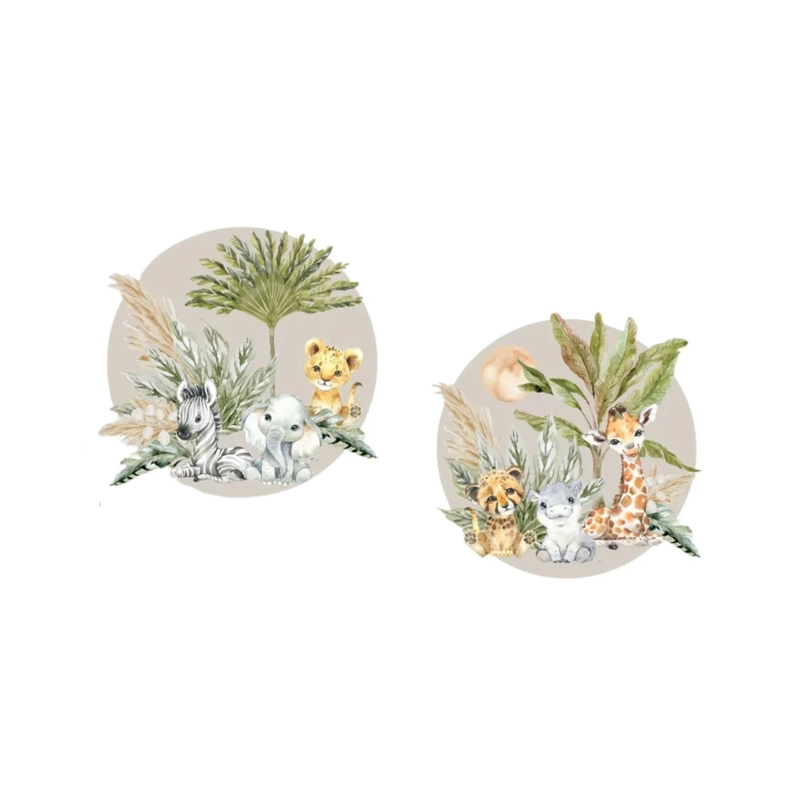 Live Vida Baby Safari Circle Wall Sticker 2 pcs - ebebek - Black Friday