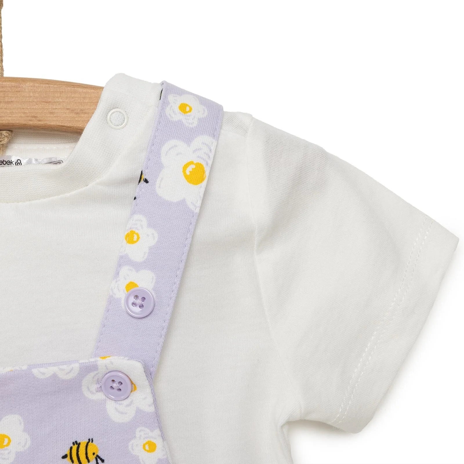 HelloBaby Girl Overall Shorts & T-shirt - White - ebebek - Black Friday