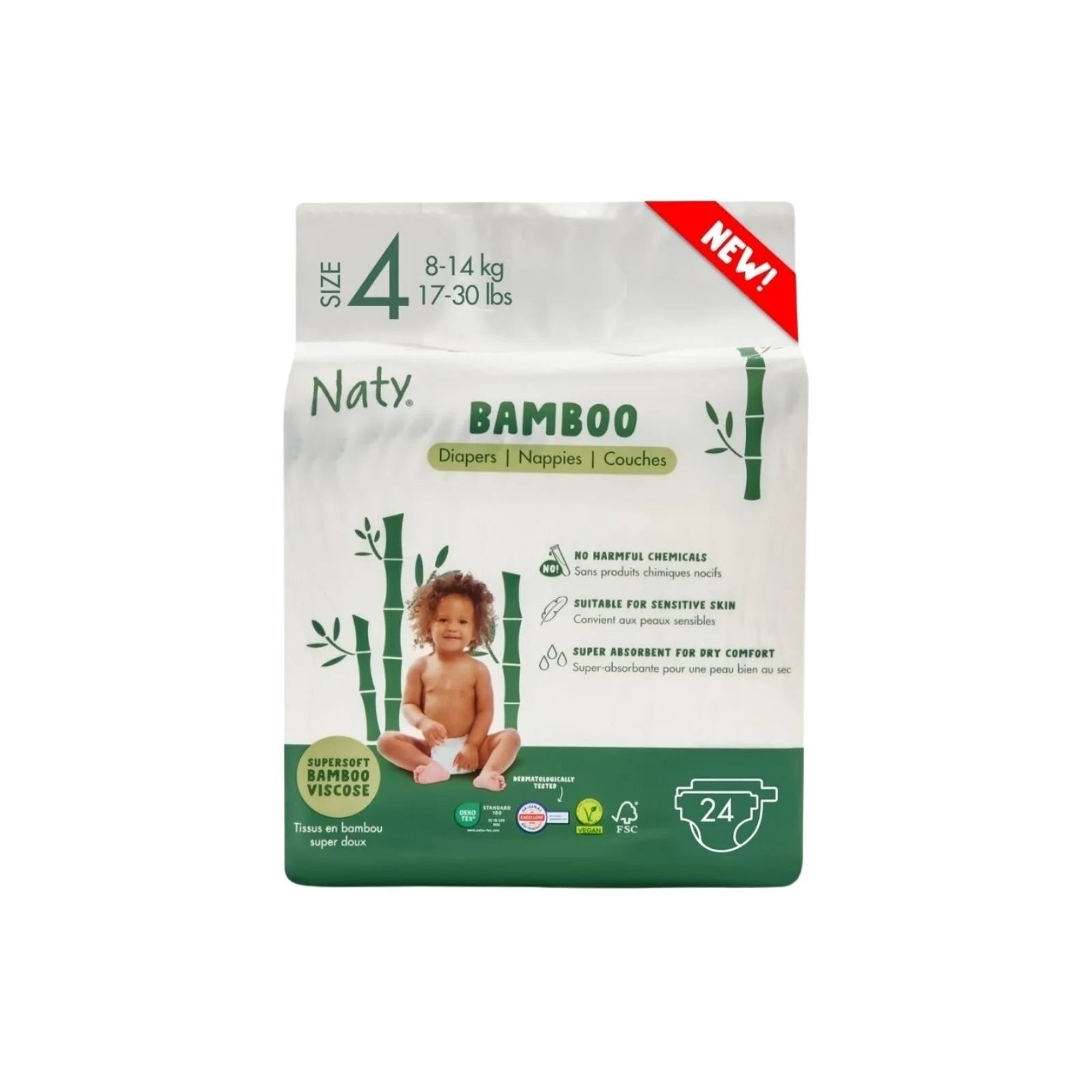 Naty Bamboo Viscose Baby Nappies Size 4 - 24 nappies - ebebek - Black Friday