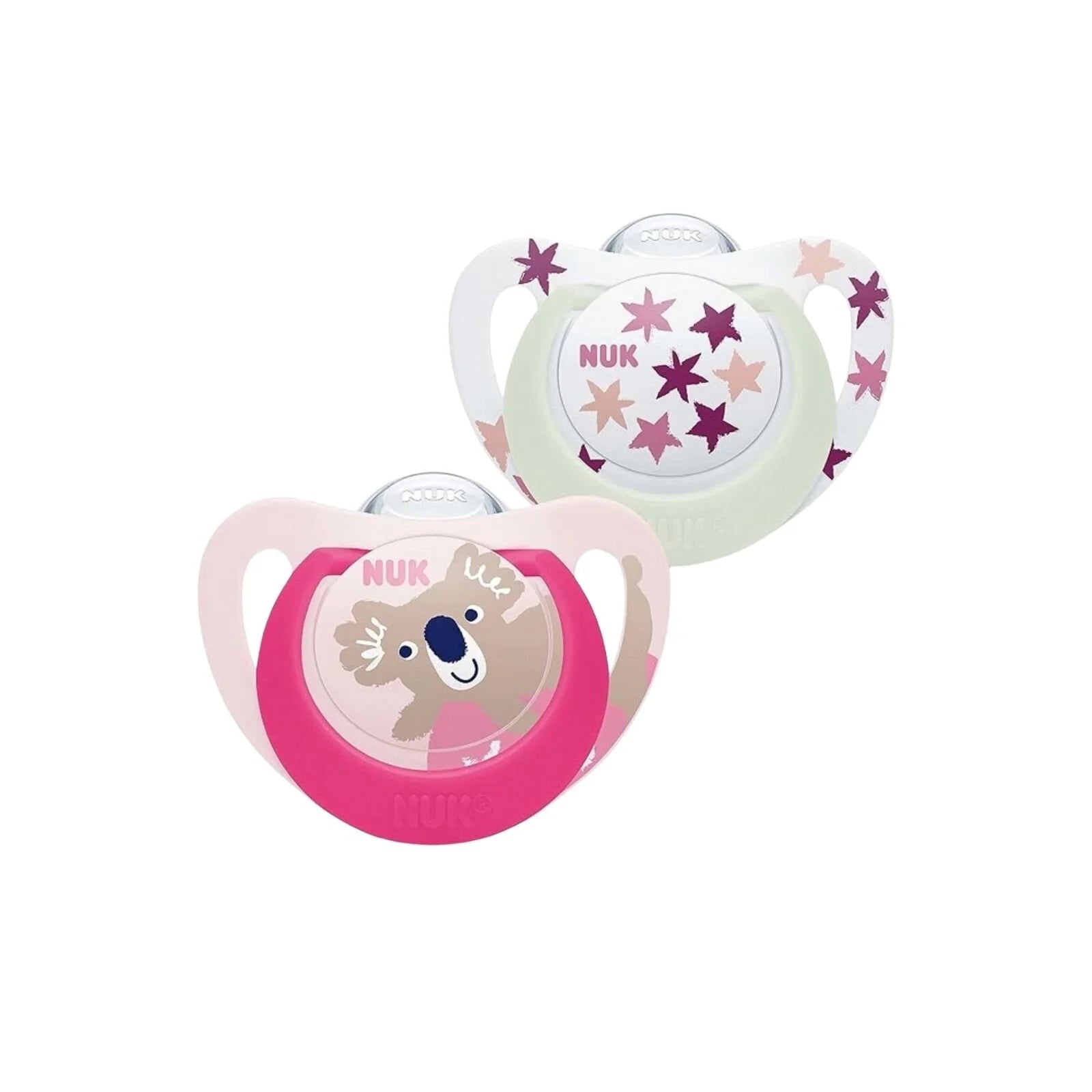 NUK Star Day & Night Soother 18 - 36 months Pack of 2 - Pink - ebebek - Black Friday