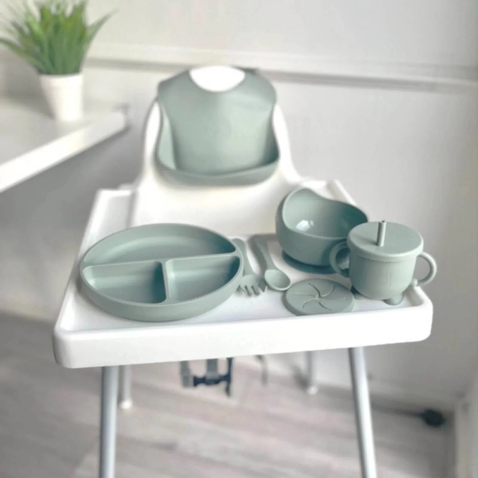BLW Essentials Silicone Feeding Set - Sage - ebebek - Black Friday