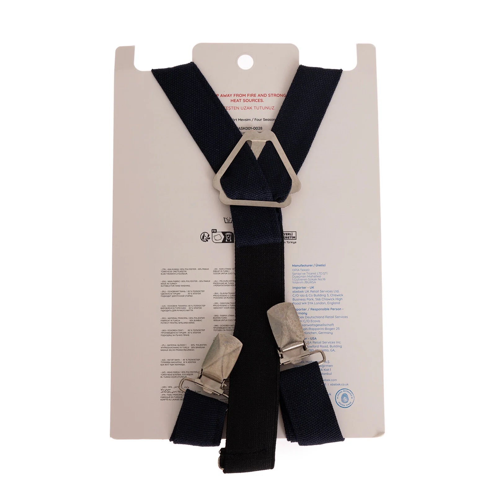 HelloBaby Baby Boy Suspenders - Navy Blue - ebebek - Black Friday