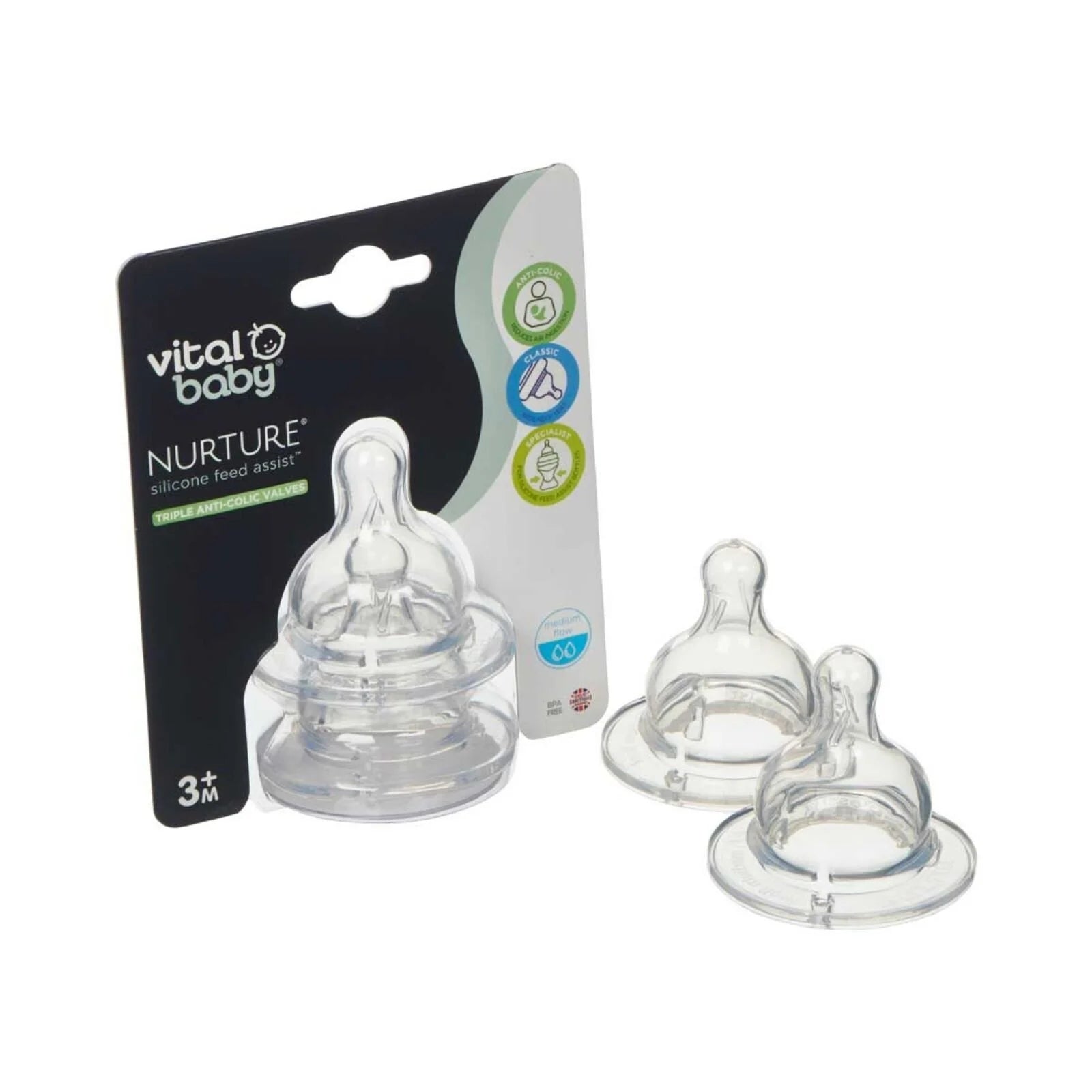 Vital Baby Nurture Silicone Teats Medium Flow - ebebek - Black Friday