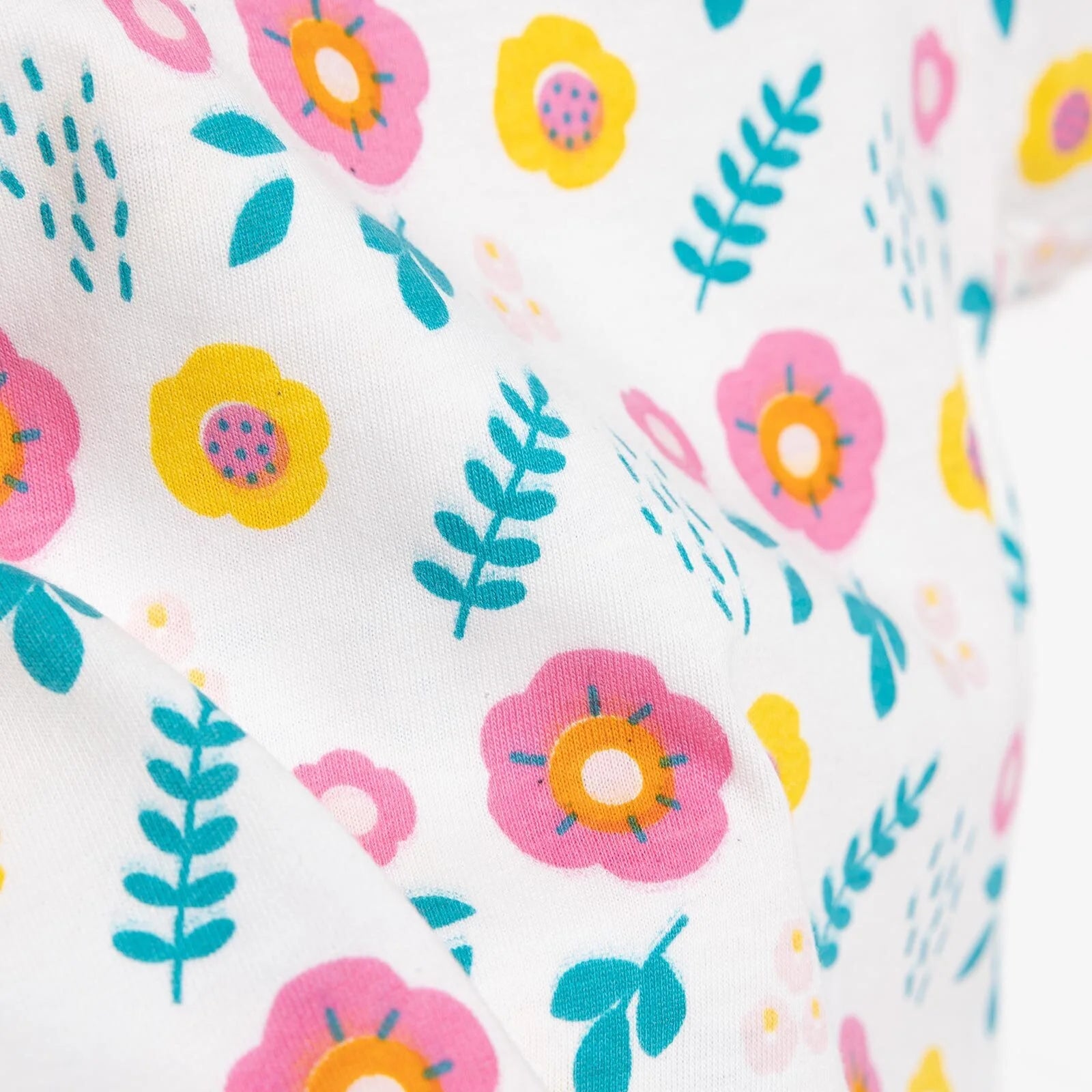 HelloBaby Basic Girl Flowers Patterned Tshirt - Ecru - ebebek - Black Friday