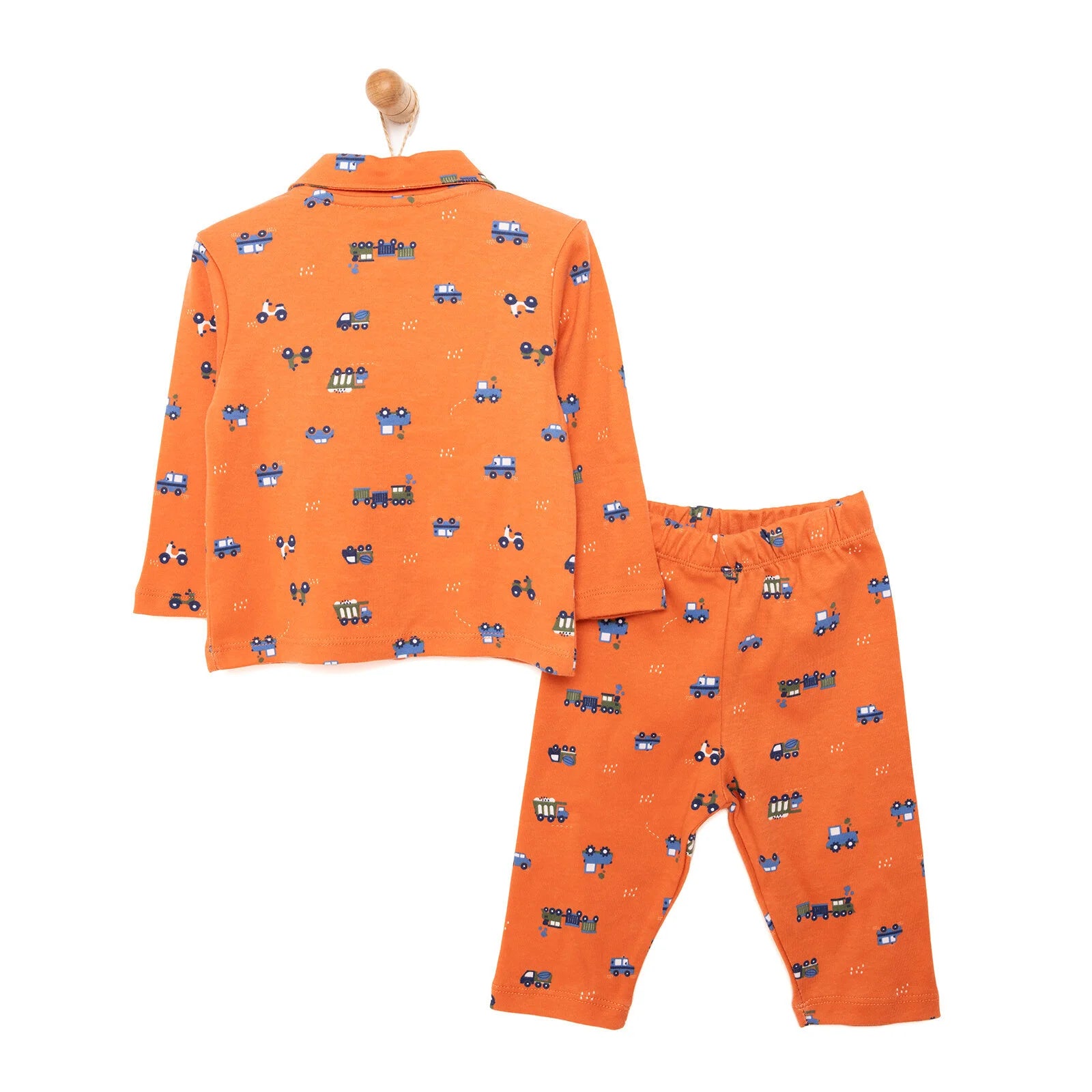 HelloBaby Baby Boy Long Sleeve Pyjamas Set - Orange - ebebek - Black Friday
