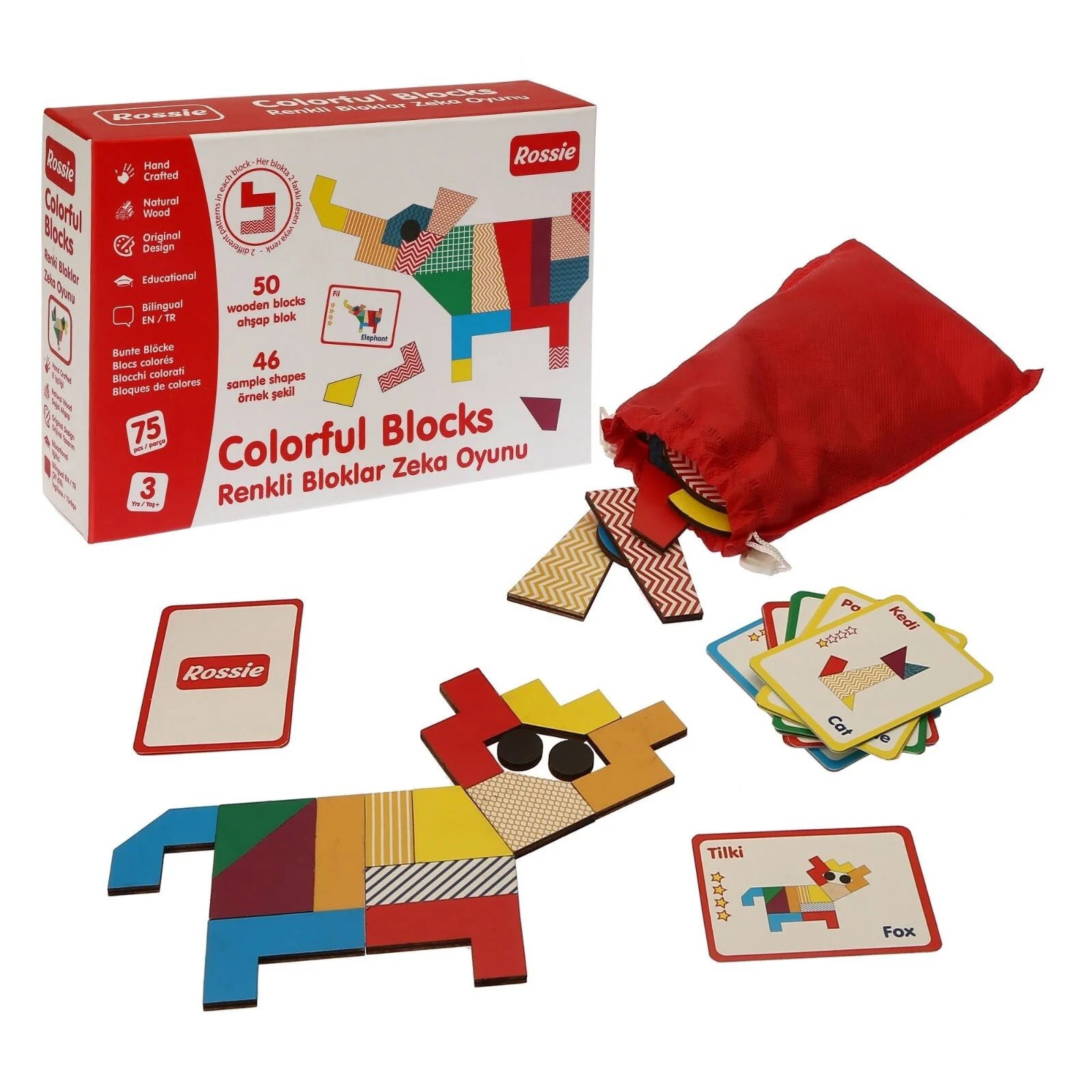 Rossie Colored Wooden Blocks - ebebek - Black Friday