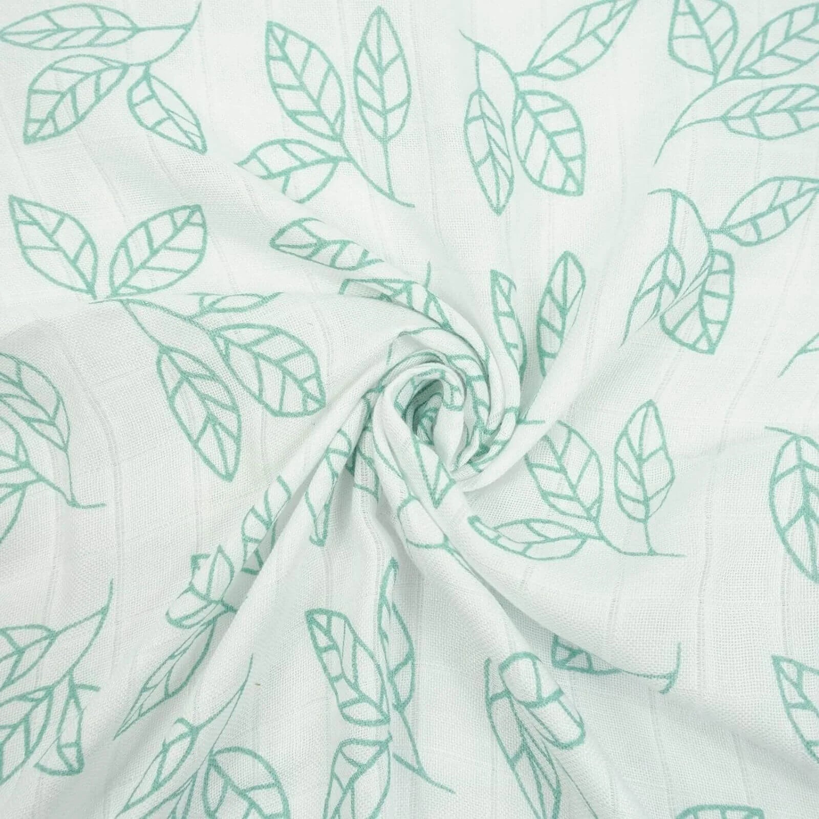 MuslinZ Bamboo/Organic Cotton Muslin Squares 70x70cm Pack of 3 - Aqua Leaf - ebebek - Black Friday