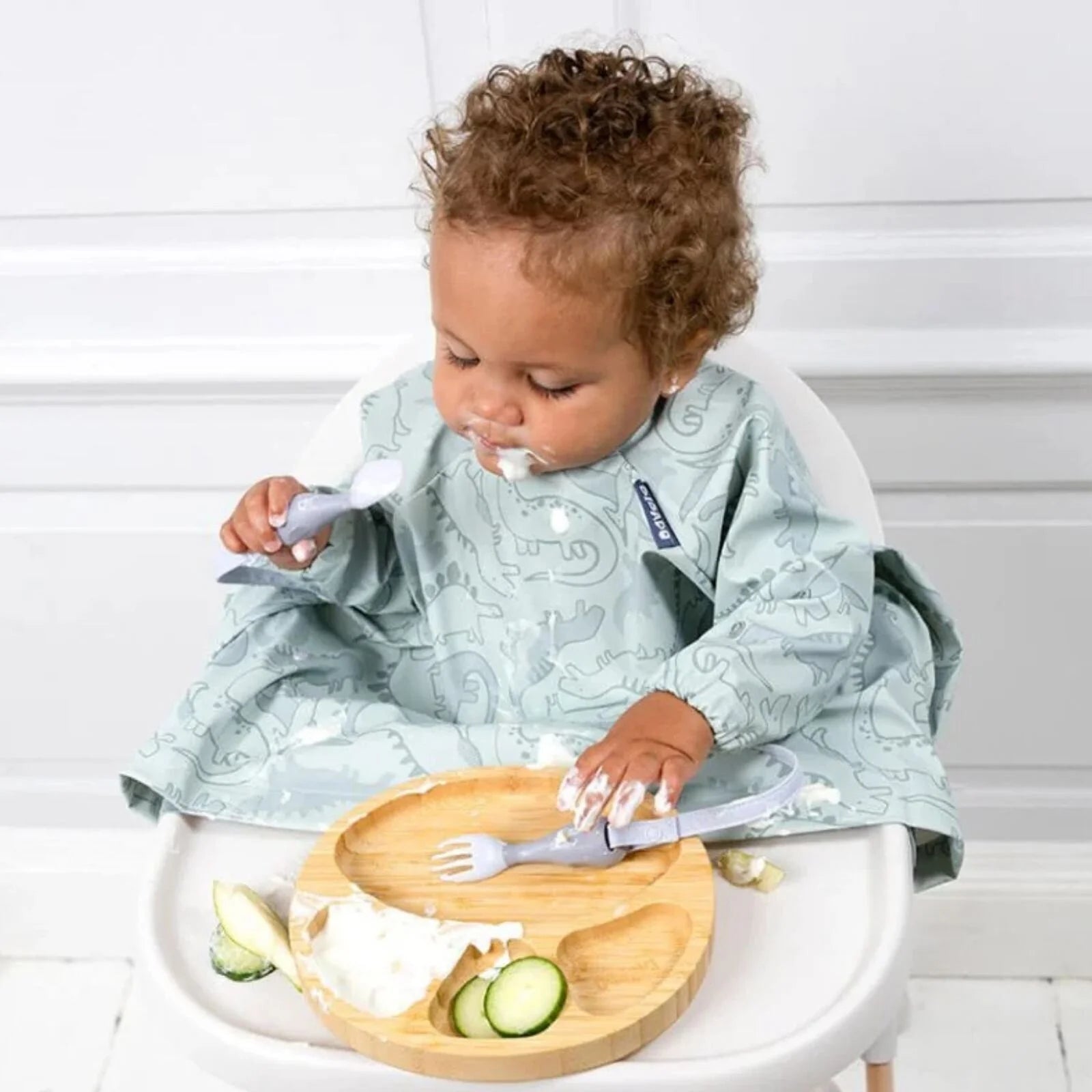 Bibado Natural Bamboo Suction Divider Plate - Mist - ebebek - Black Friday