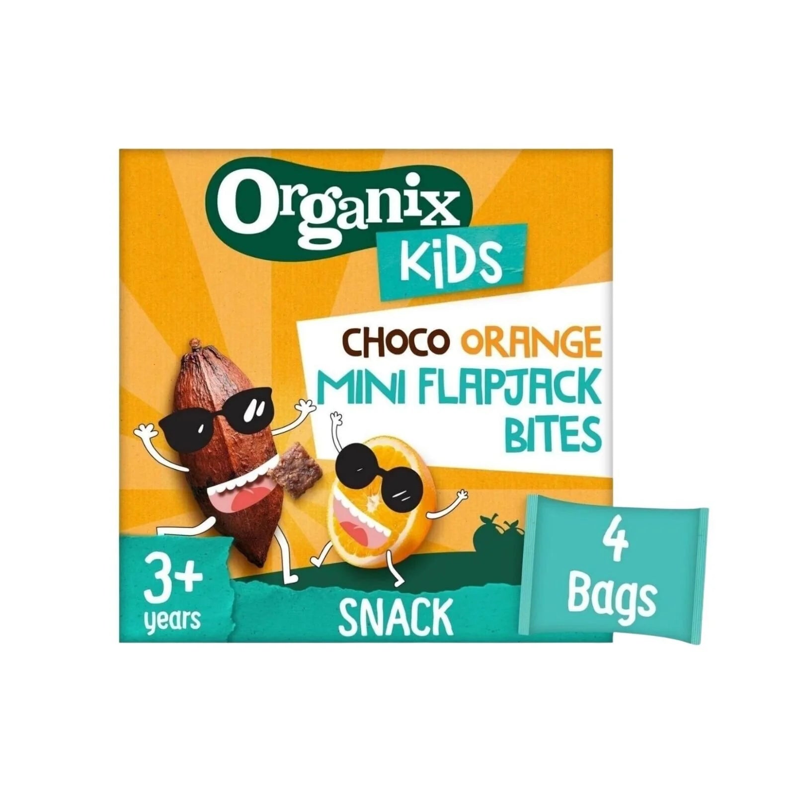 Organix Kids Crazy Choco Orange Mini Flapjack Bites 3+ years 92g (4x23g) - ebebek - Black Friday