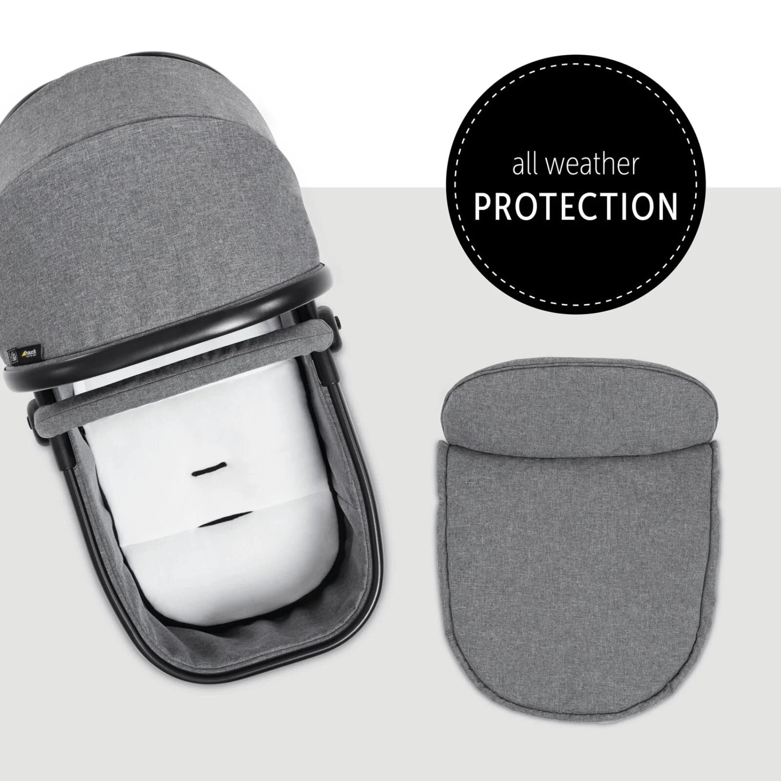 Hauck Atlantic Twin Double Stroller - Grey - ebebek - Black Friday