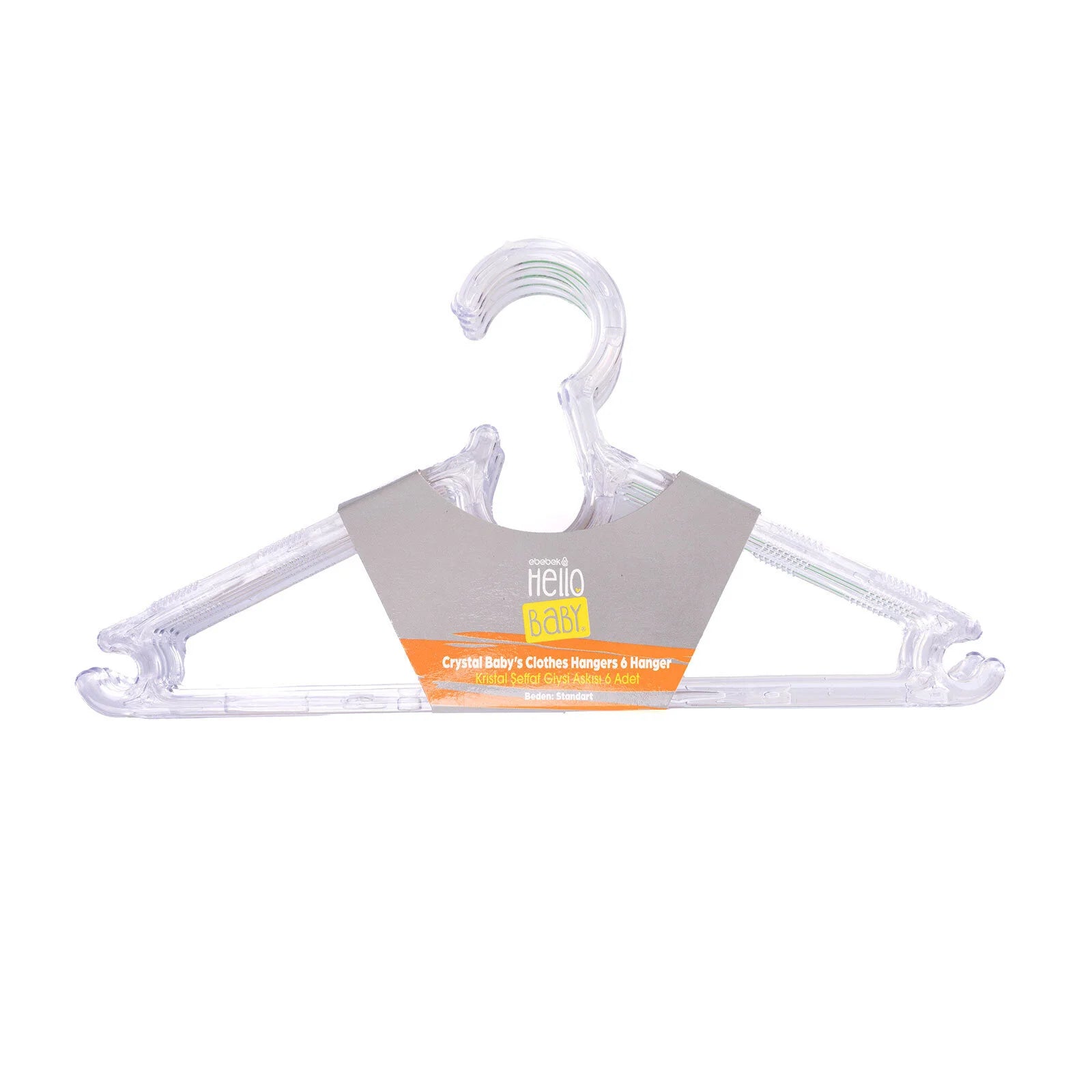 HelloBaby Crystal Transparent Hanger 6 pcs - White - ebebek - Black Friday