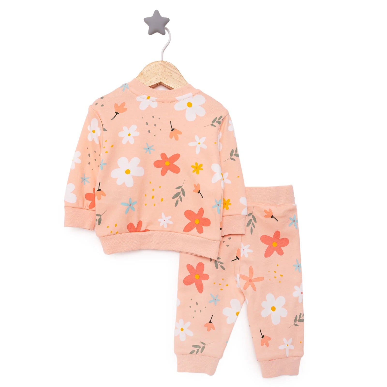 HelloBaby Basic Girl Flower Printed Jogging Set - ebebek - Black Friday