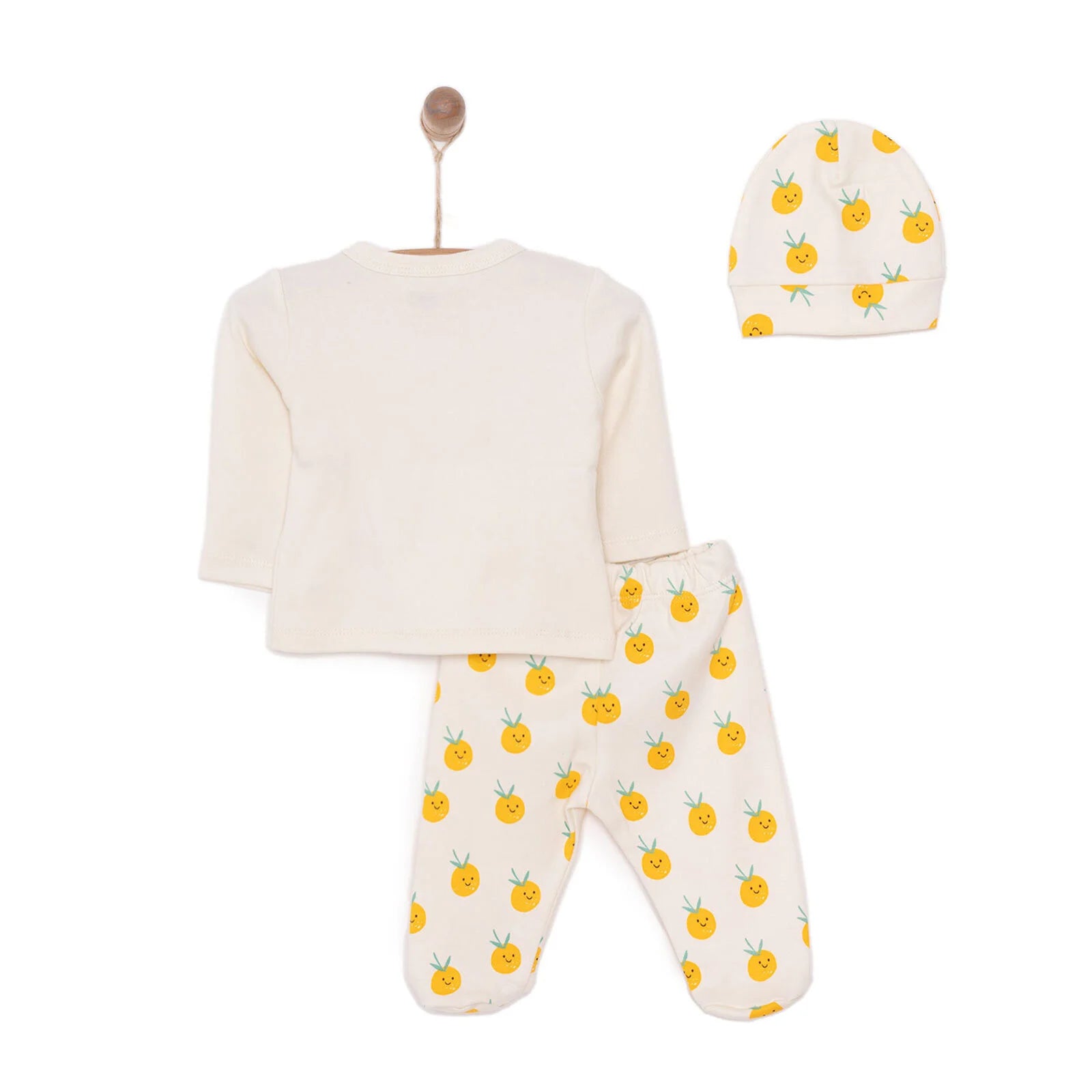 HelloBaby Baby Girl Body - Footed Bottom - Hat - Ecru - ebebek - Black Friday