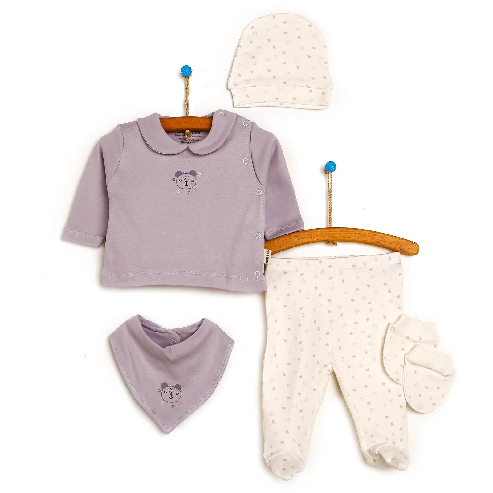 Bebbek Baby Girl 5 pcs Newborn Gift Starter Set - Purple - ebebek - Black Friday