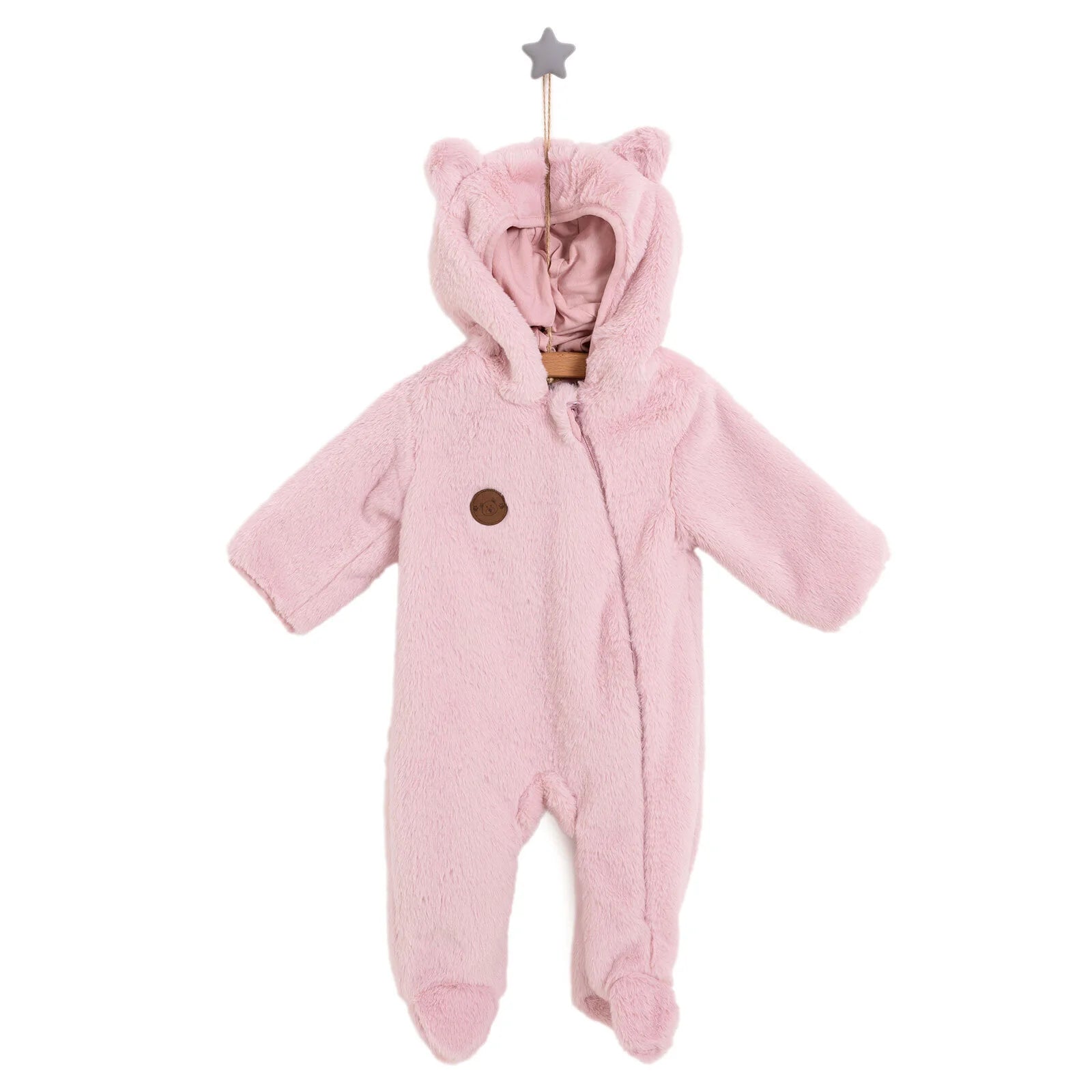 HelloBaby Newborn Girl Plush Footed Jumpsuit - Pink - ebebek - Black Friday
