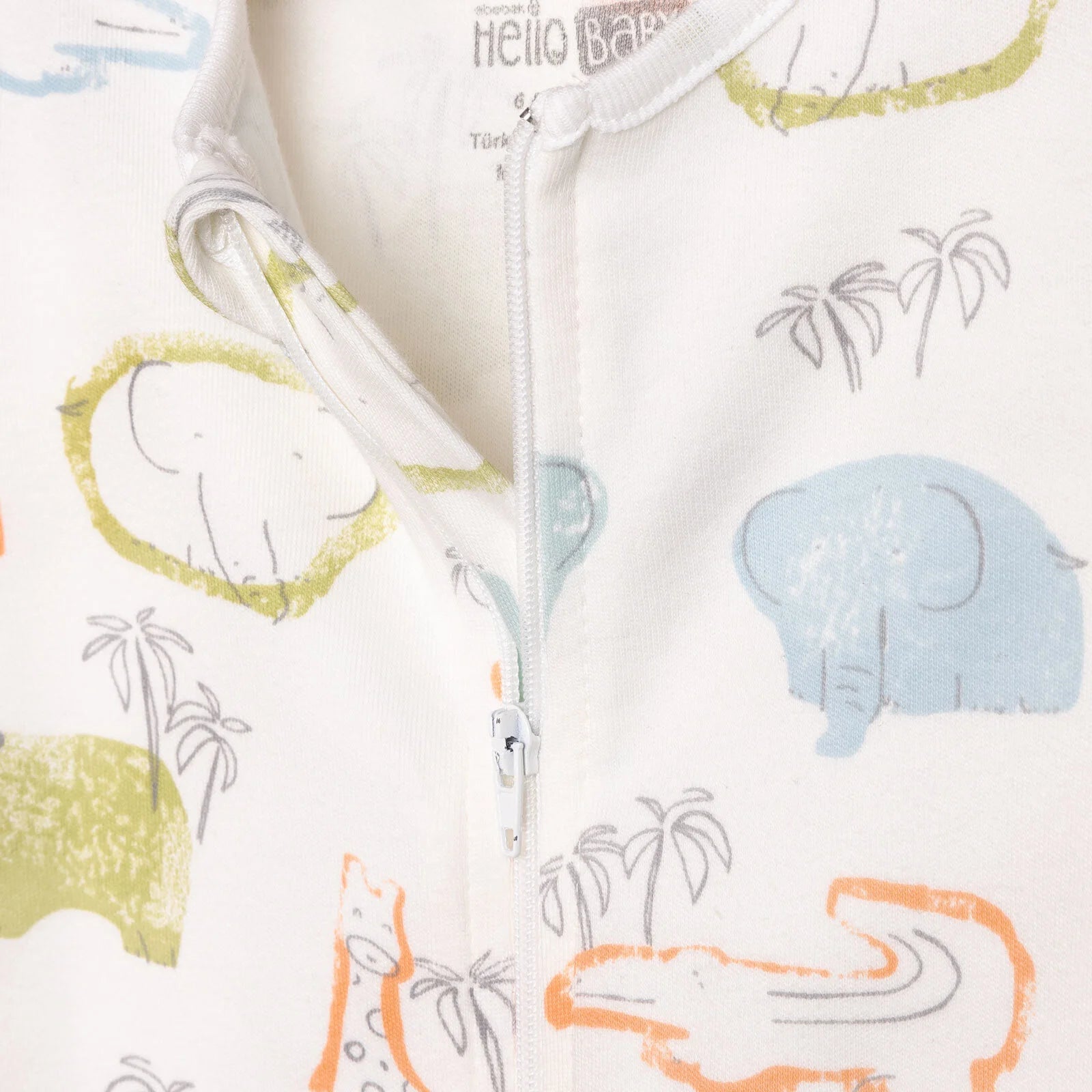 HelloBaby Newborn Boy Footed Jumpsuit - Ecru - ebebek - Black Friday