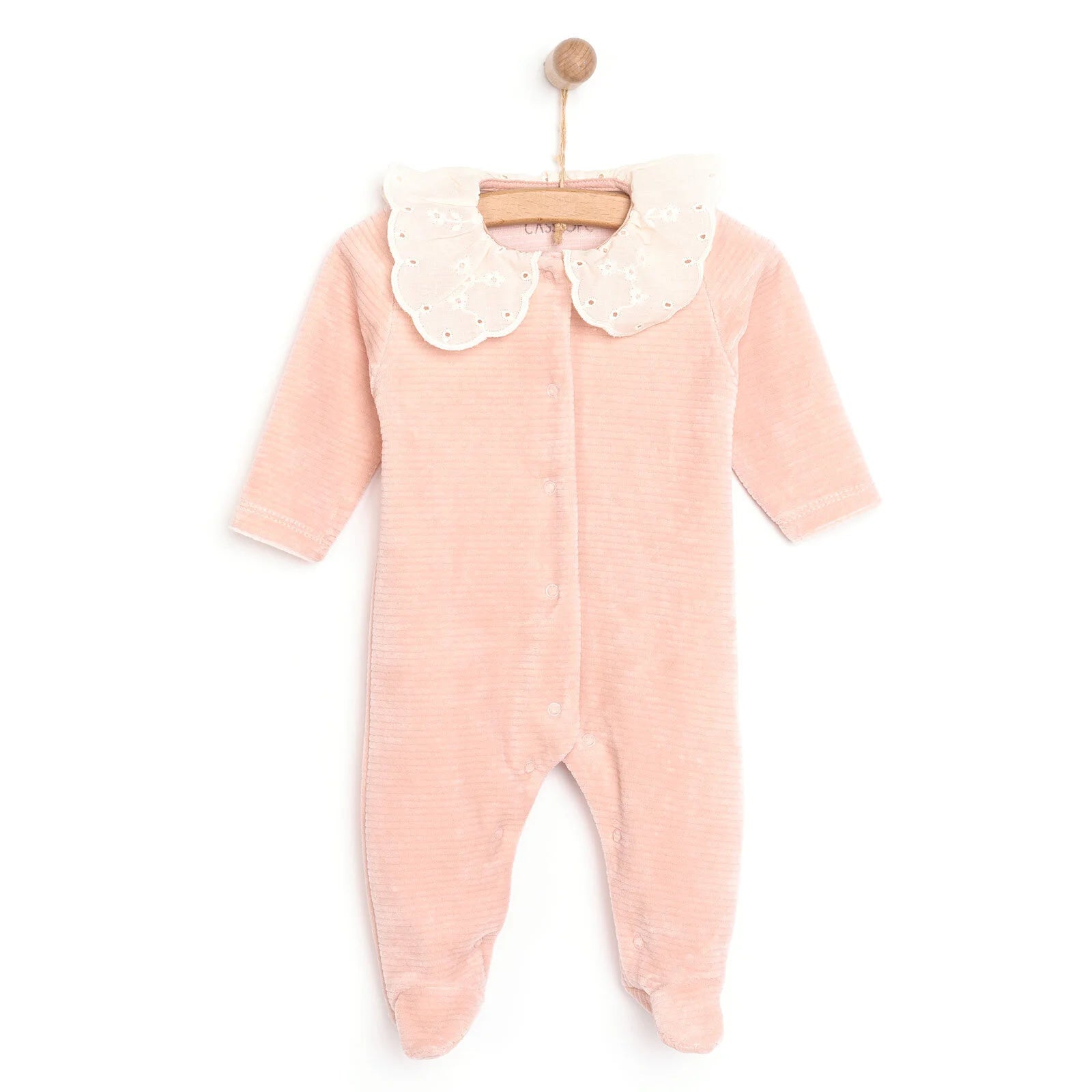 Cassiope Newborn Perfect Velvet Footed Jumpsuit - Light Rose - ebebek - Black Friday