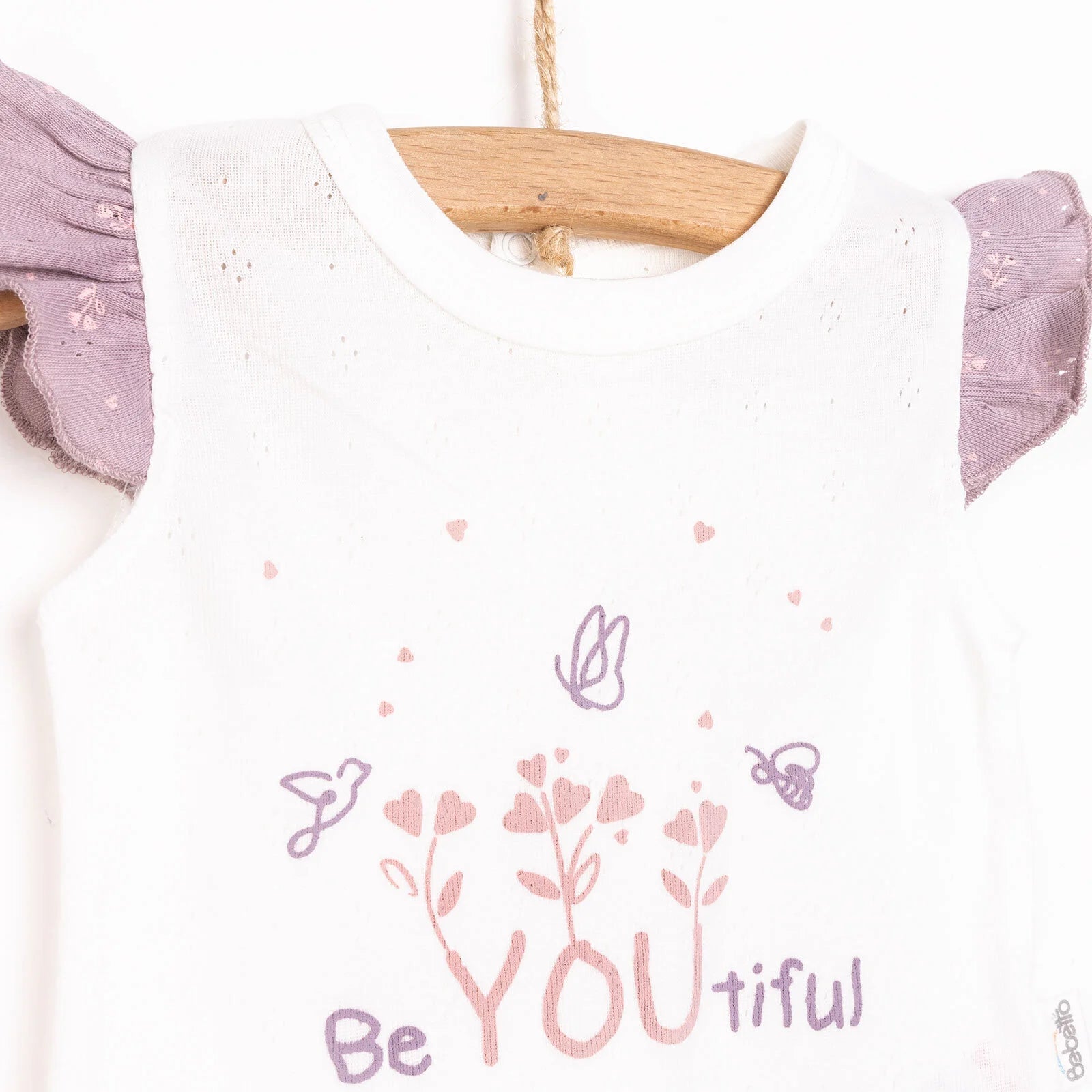 Bebetto Newborn Baby Girl Nature T-shirt - Tights - Purple - ebebek - Black Friday