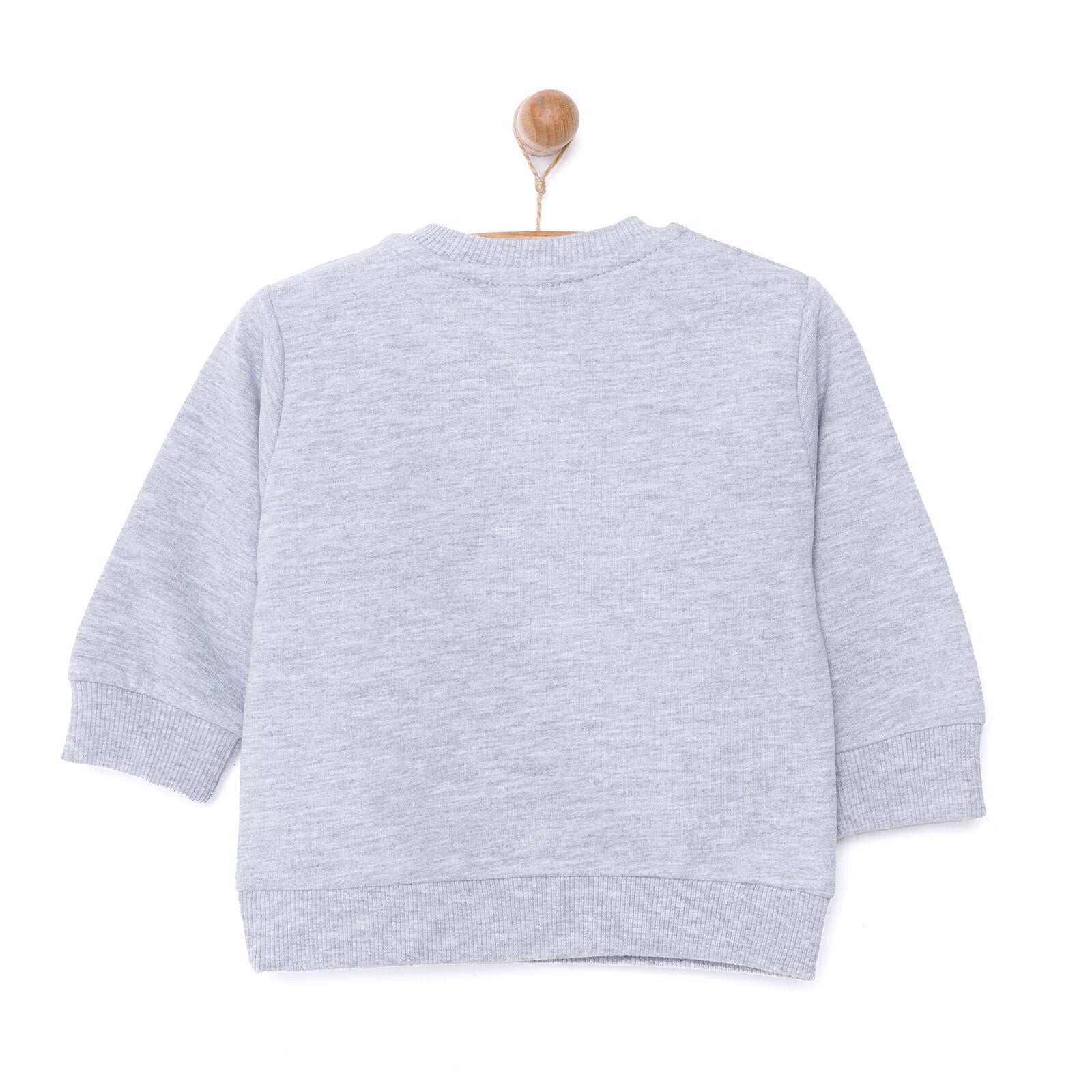 HelloBaby Basic Low Raised Sweatshirt - Grey Melange - ebebek - Black Friday