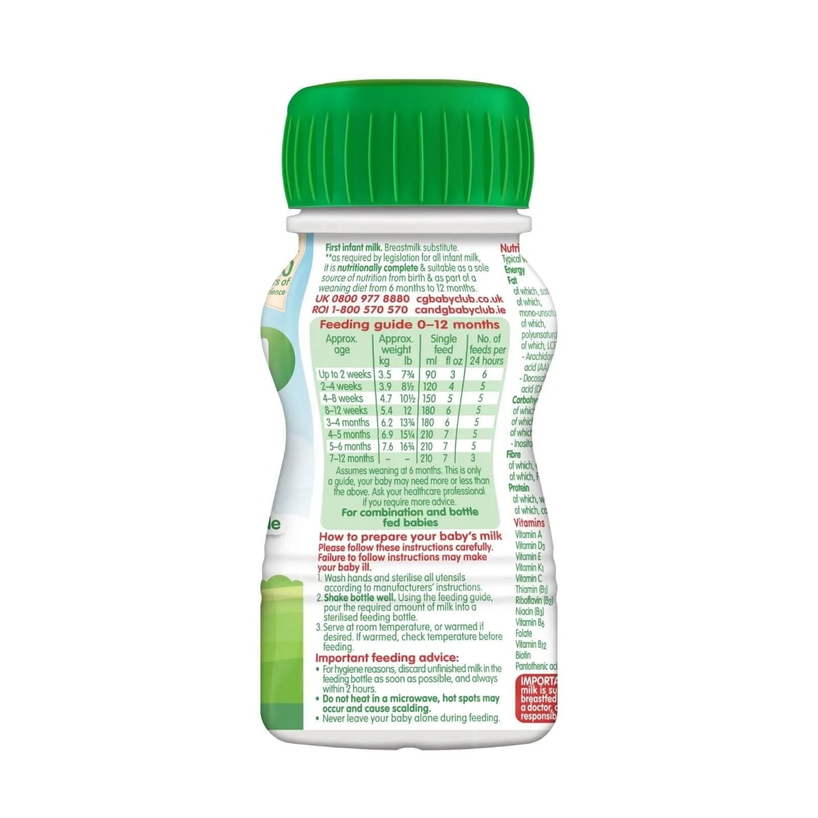 Cow & Gate 1 First Infant Ready to Feed Liquid Milk from Birth 200ml - Cow & Gate - ebebek