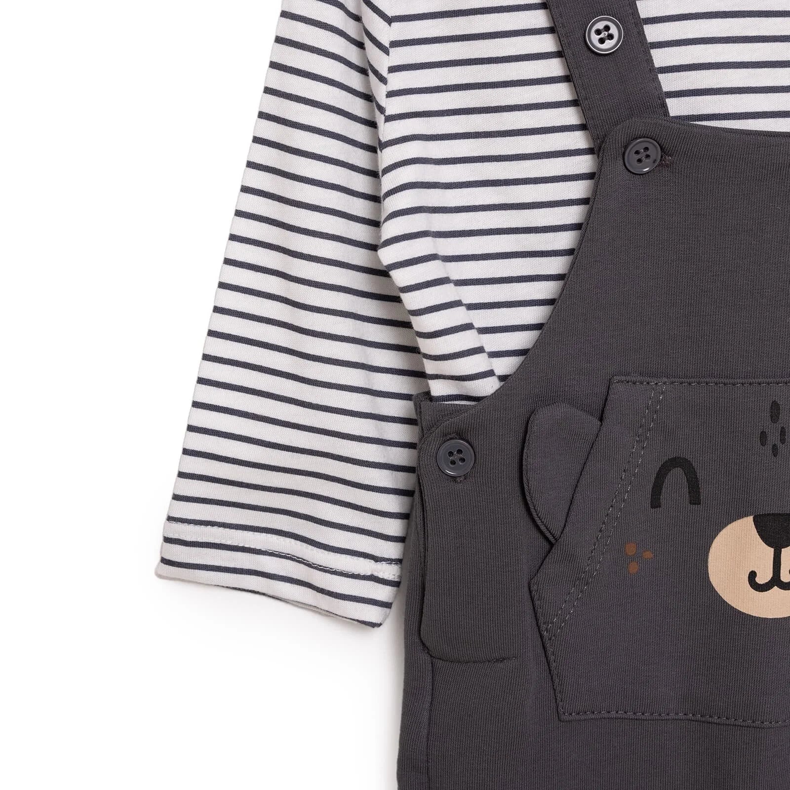 HelloBaby Dungaree - Sweatshirt - Dark Grey - ebebek - Black Friday