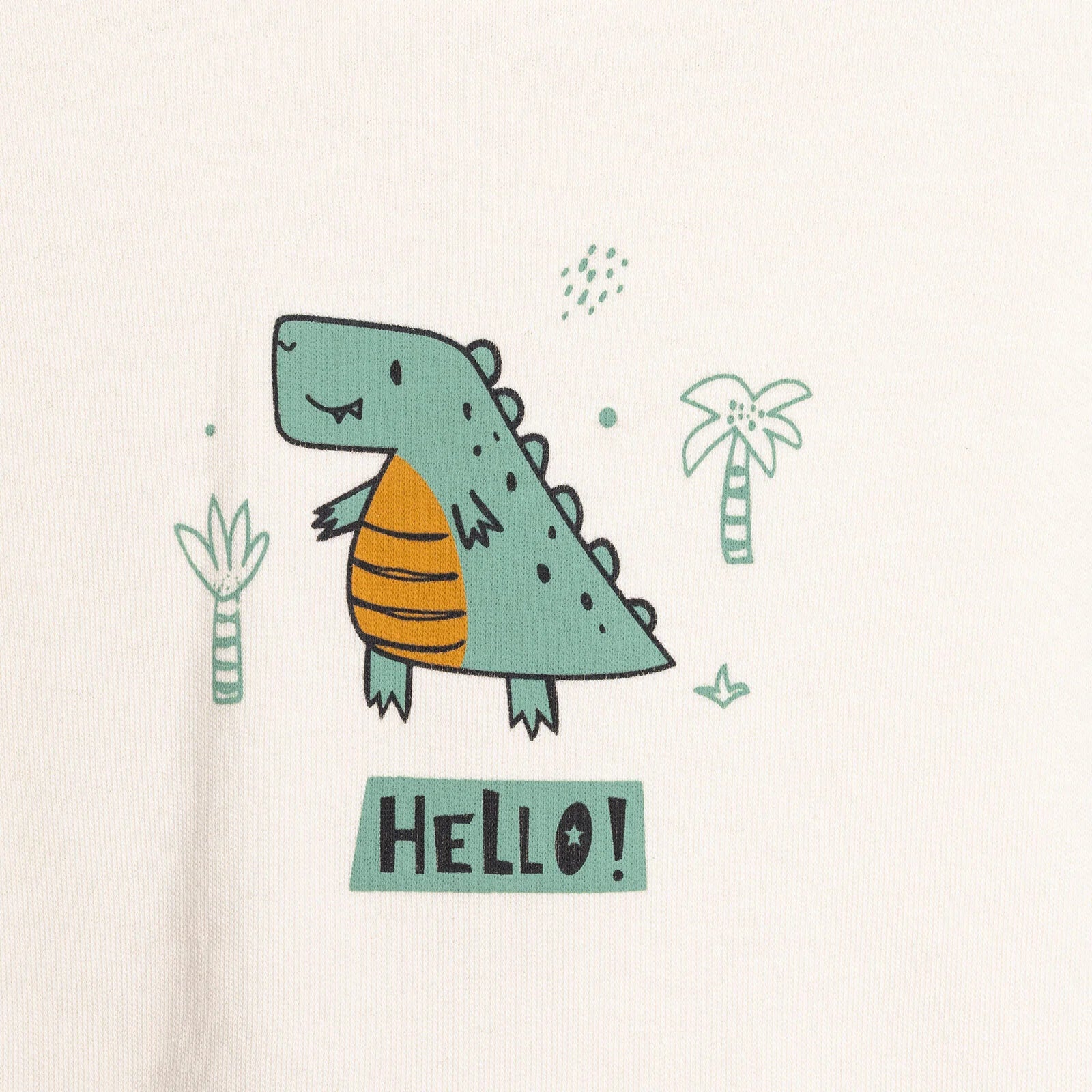 HelloBaby Boy Tshirt - Footed Bottom - Ecru - ebebek - Black Friday