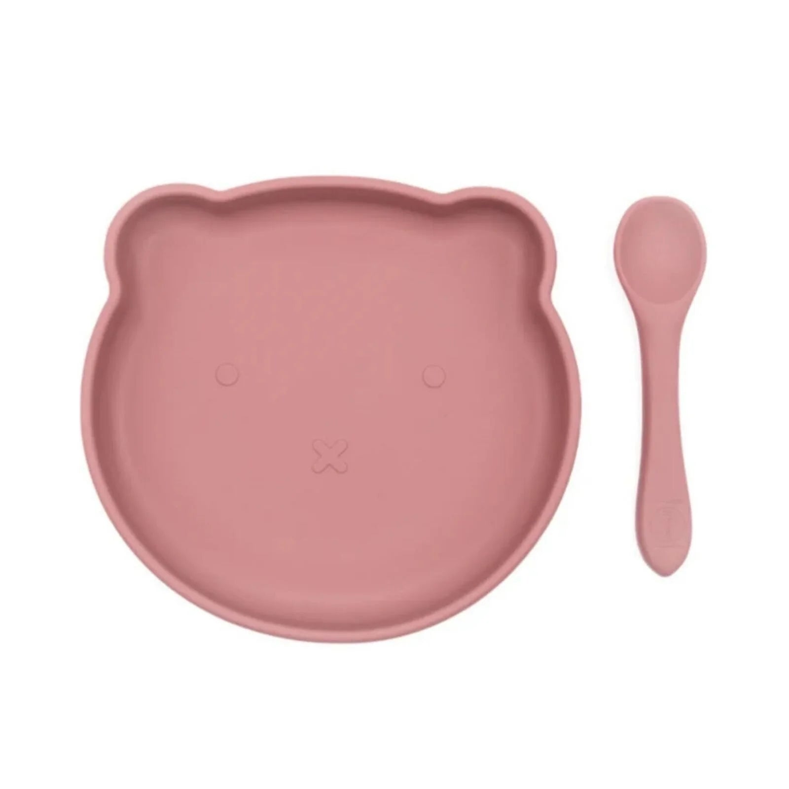 BLW Essentials Bear Plate and Spoon - Dusty Rose - ebebek - Black Friday