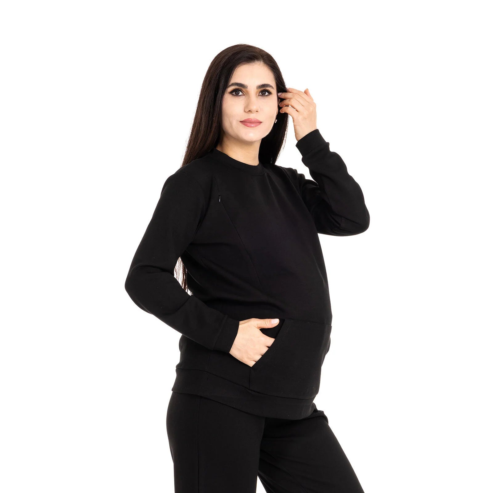 baby mom Mom Maternity Sweatshirt - Black - ebebek - Black Friday