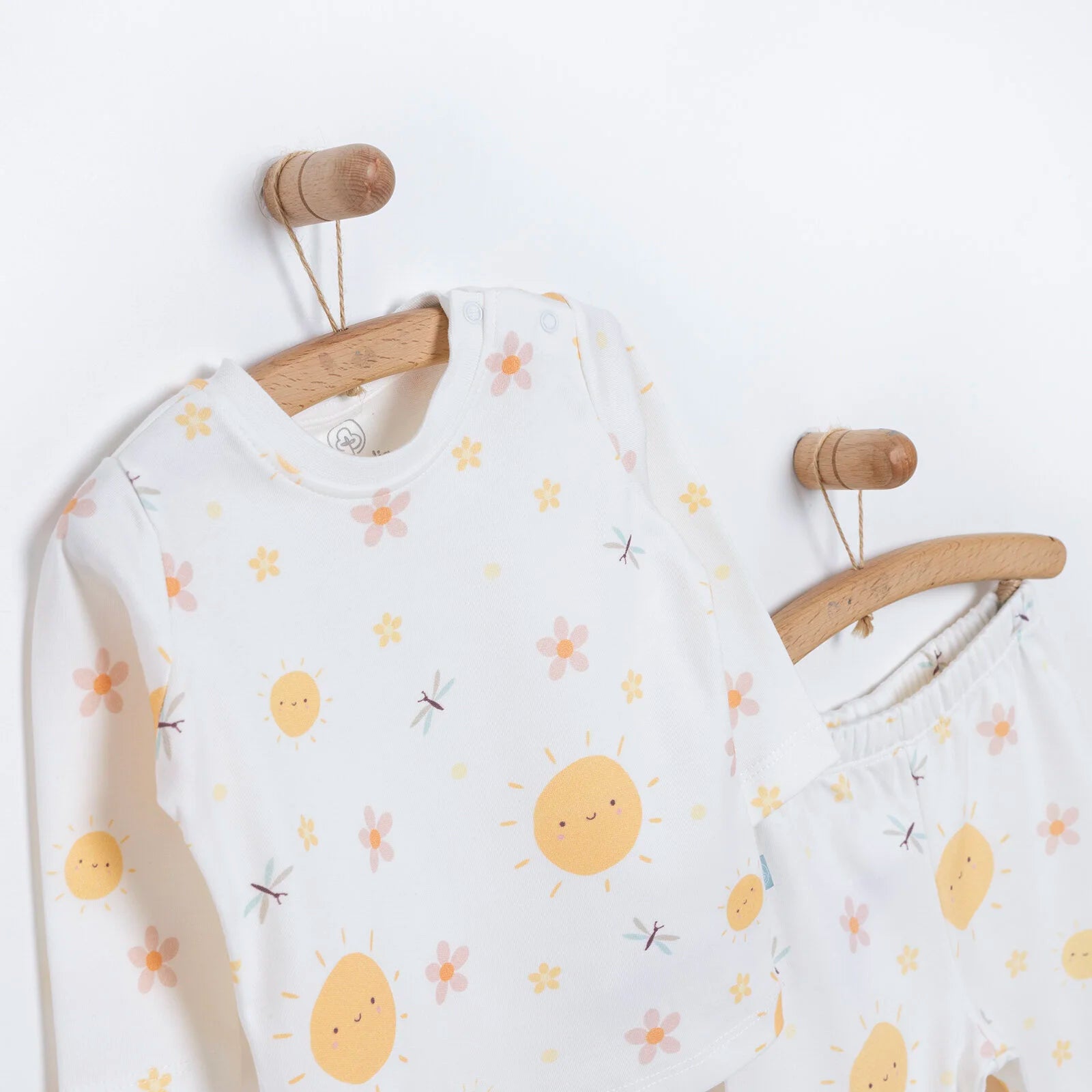 Pambuliq Baby Girl Long Sleeve Pyjamas Set - Light Yellow - ebebek - Black Friday