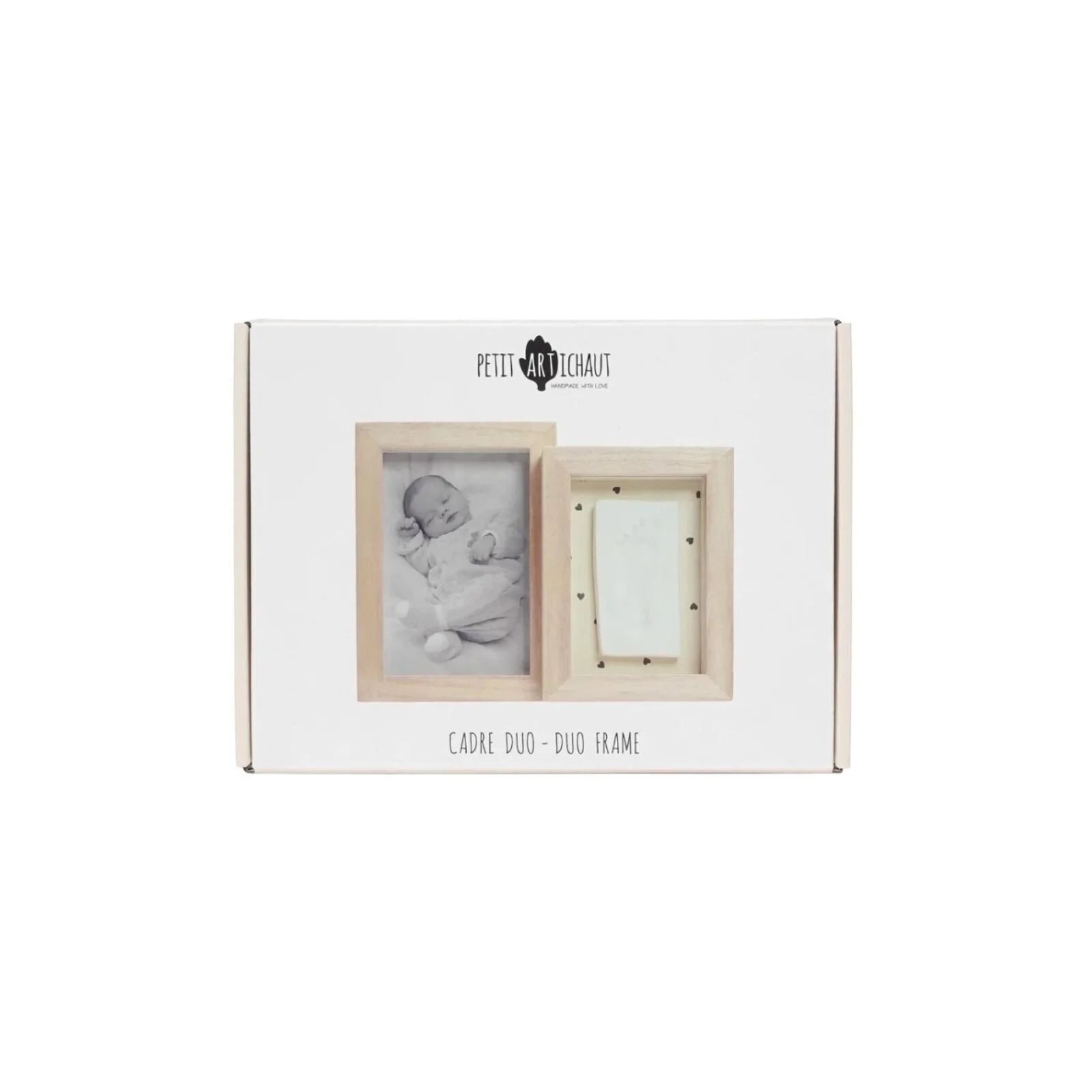 Petit Artichaut Duo Frame with Hand & Foot Imprints - Jolis Coeurs - ebebek - Black Friday