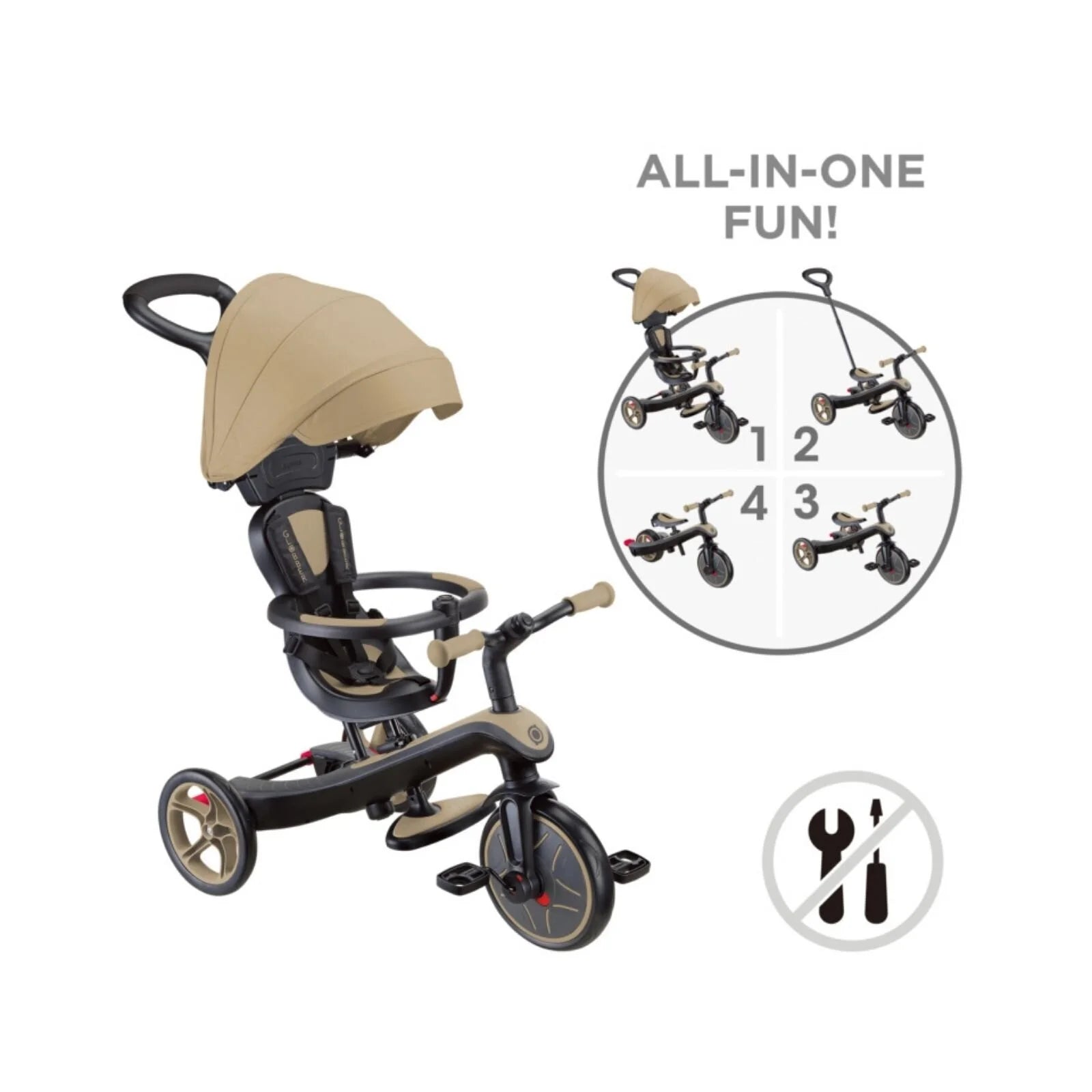 Globber Explorer Trike 4 - in - 1 - Sand - ebebek - Black Friday