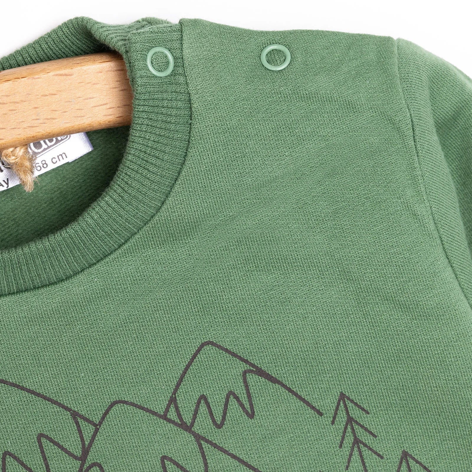 HelloBaby Basic Low Raised Camp Themed Sweatshirt - Dark Green - ebebek - Black Friday