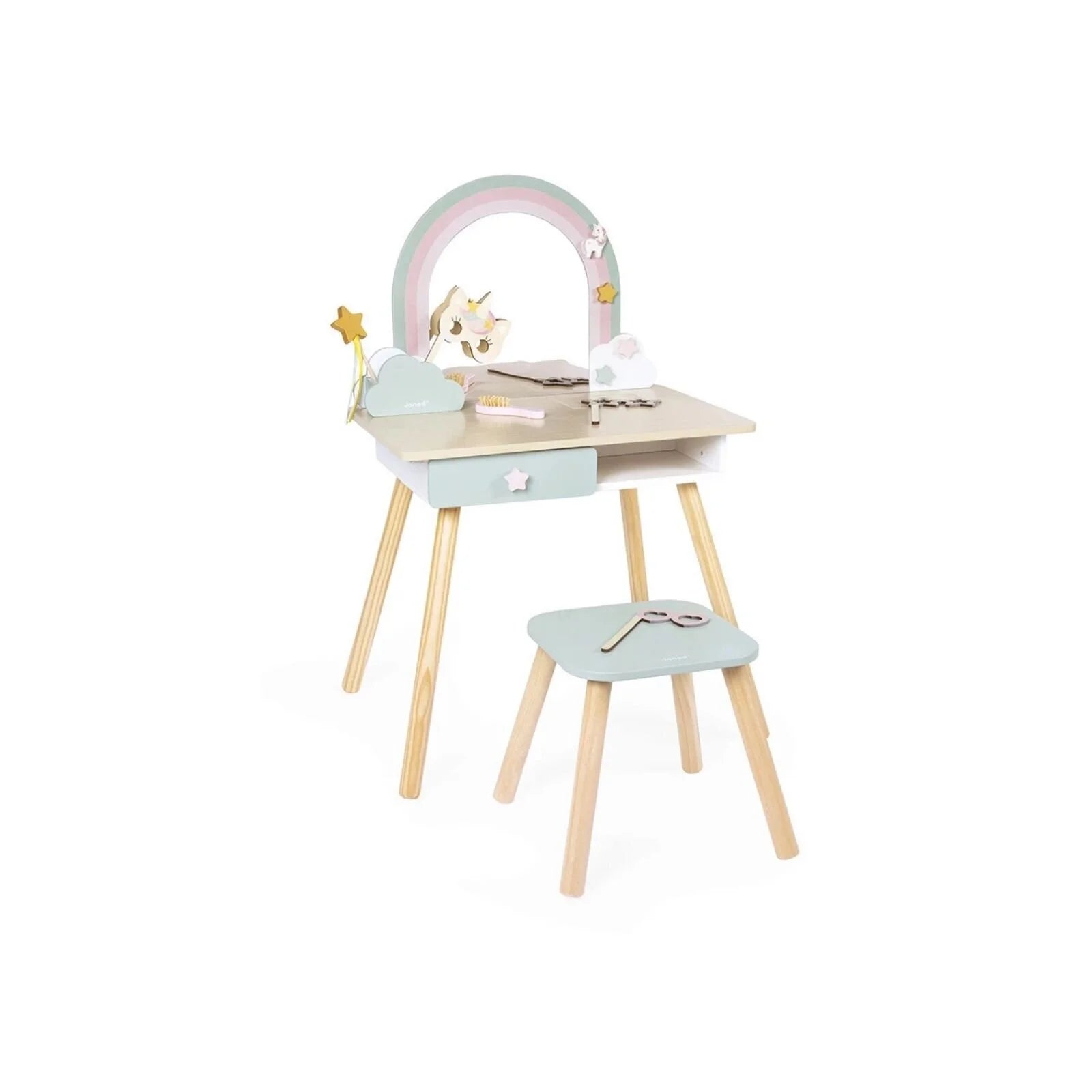 Janod Wooden Dressing Table - Unicorn - ebebek - Black Friday