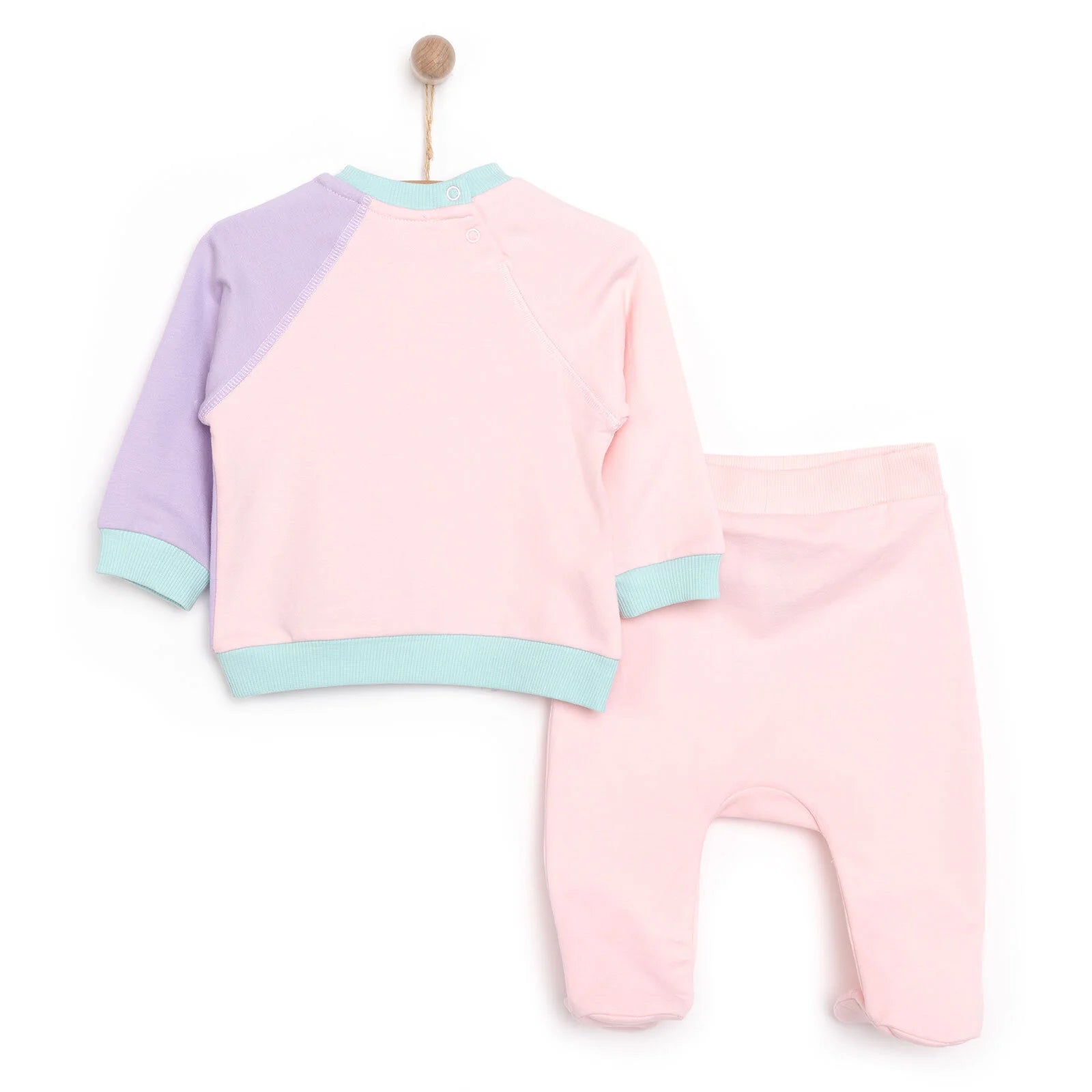 HelloBaby Newborn Colour Block Sweatshirt - Light Pink - ebebek - Black Friday