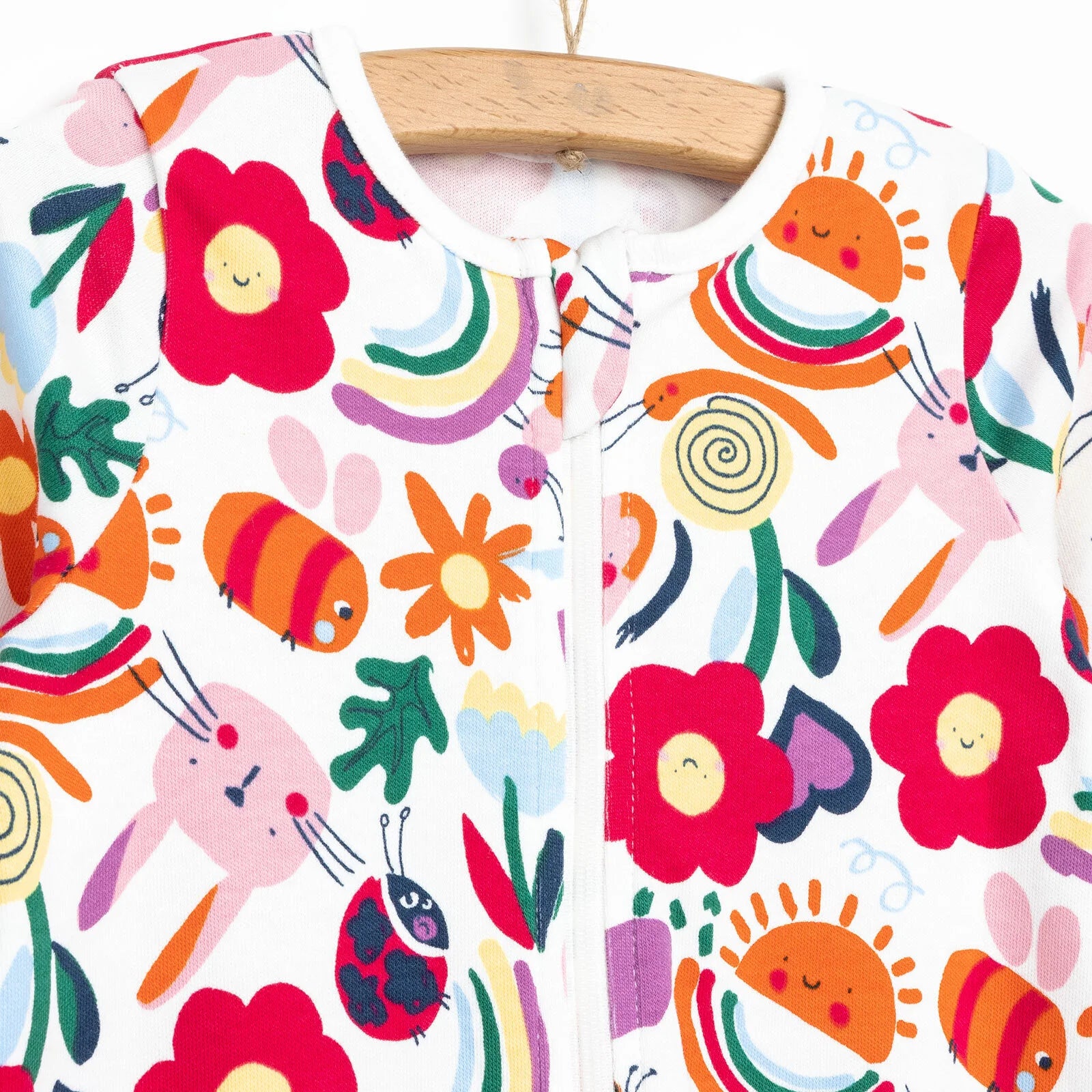 HelloBaby Newborn Baby Girl Footed Jumpsuit - Ecru - ebebek - Black Friday