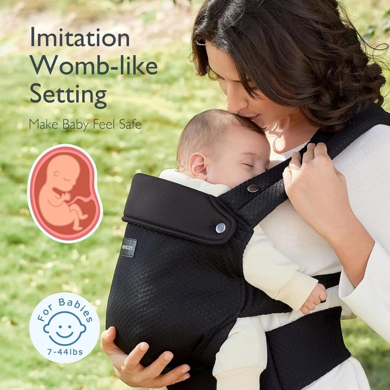 Momcozy Baby Carrier Newborn to Toddler Air Mesh - Black - ebebek - Black Friday