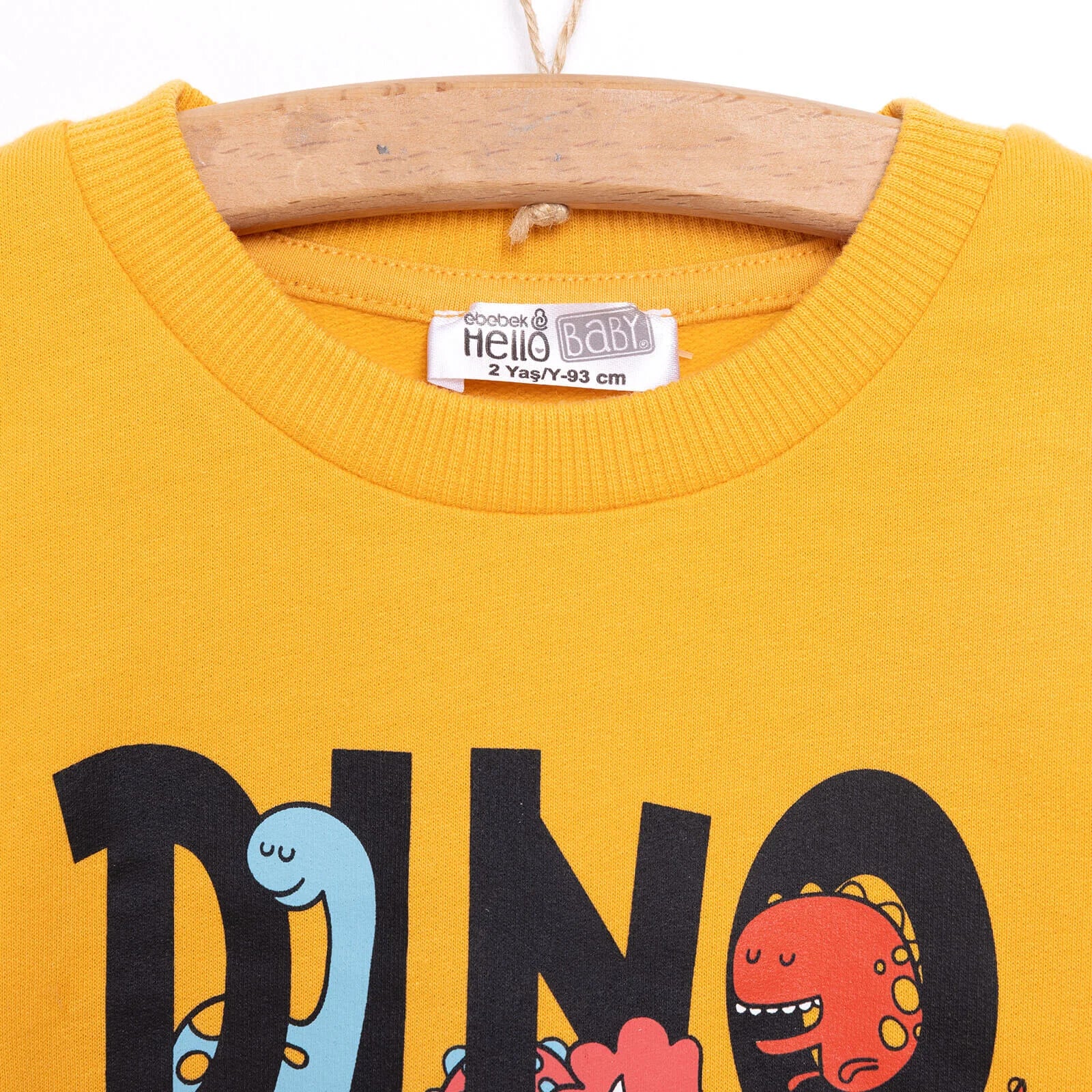 HelloBaby Baby Boy Dino Patterned Sweatshirt - Mustard - ebebek - Black Friday