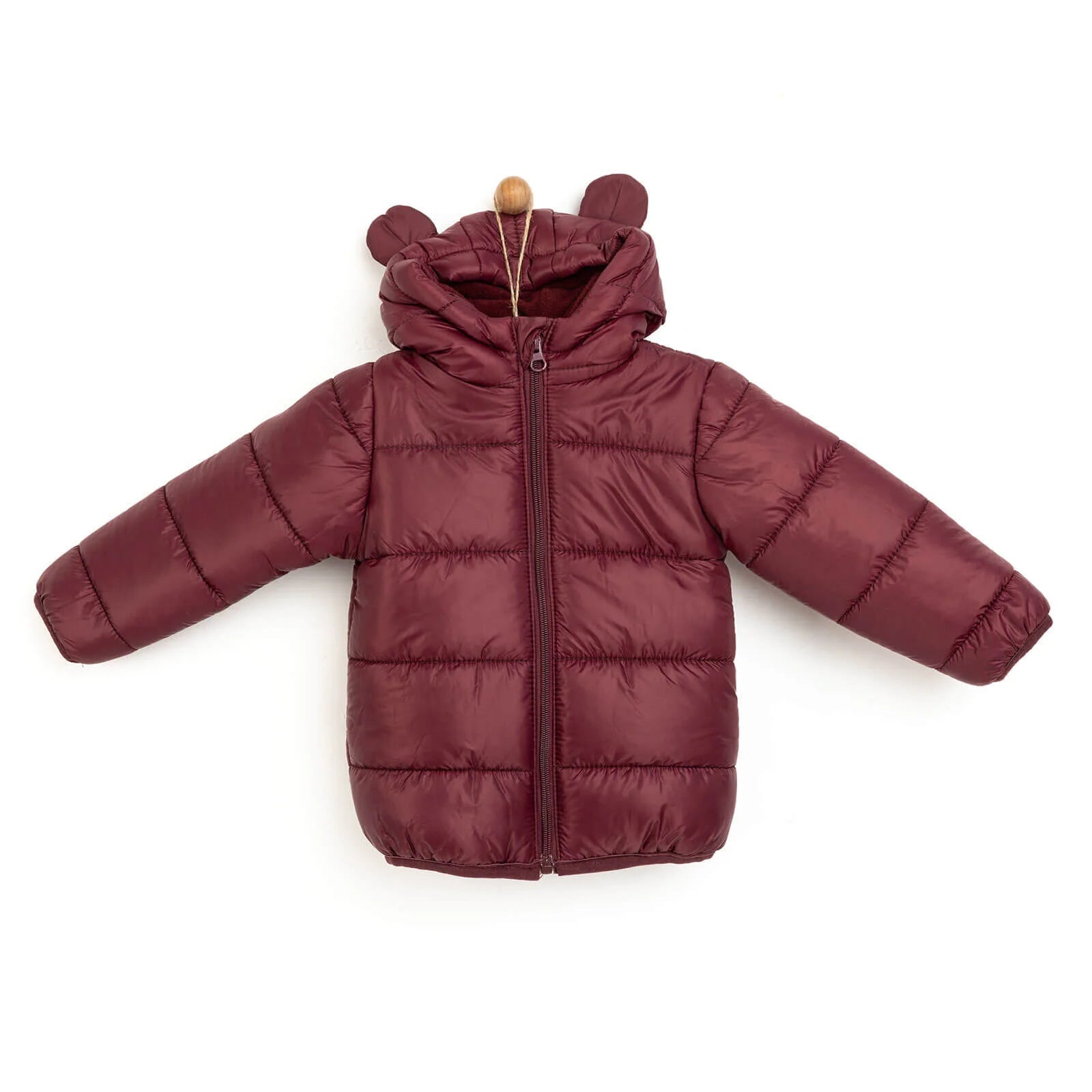 HelloBaby Eared Hoodie Coat - Maroon - ebebek - Black Friday
