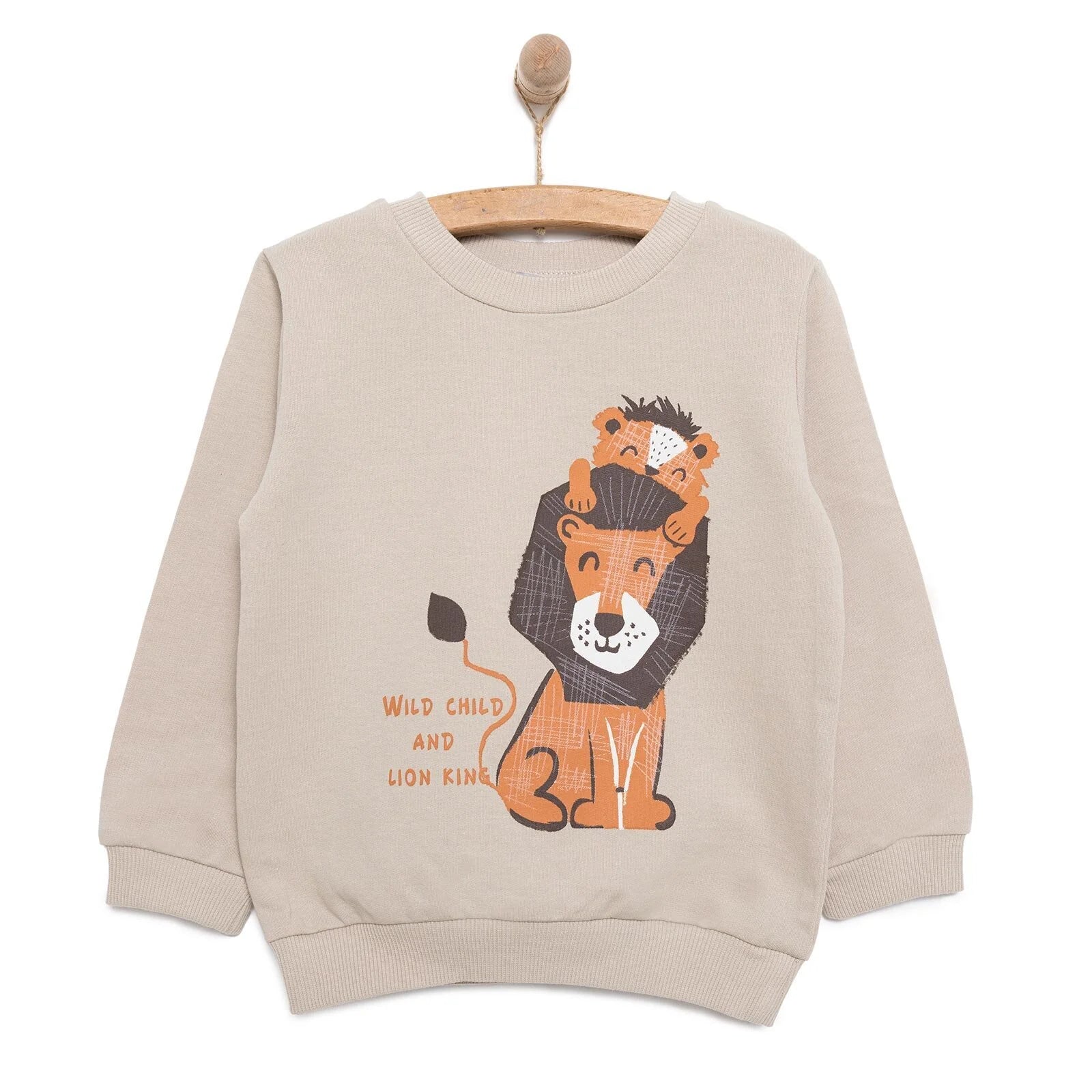 HelloBaby Basic Lion Sweatshirt - Mink - ebebek - Black Friday
