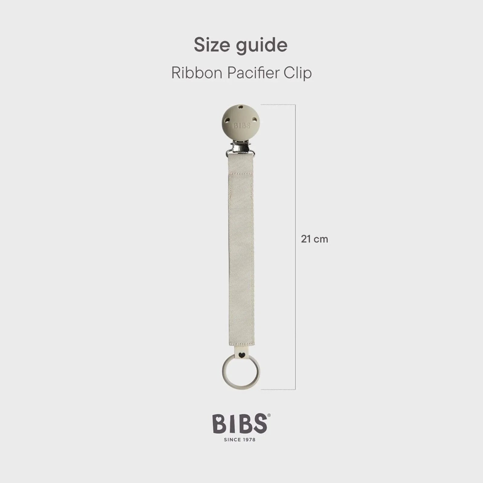 BIBS Soother Clip Ribbon - Sand - ebebek - Black Friday