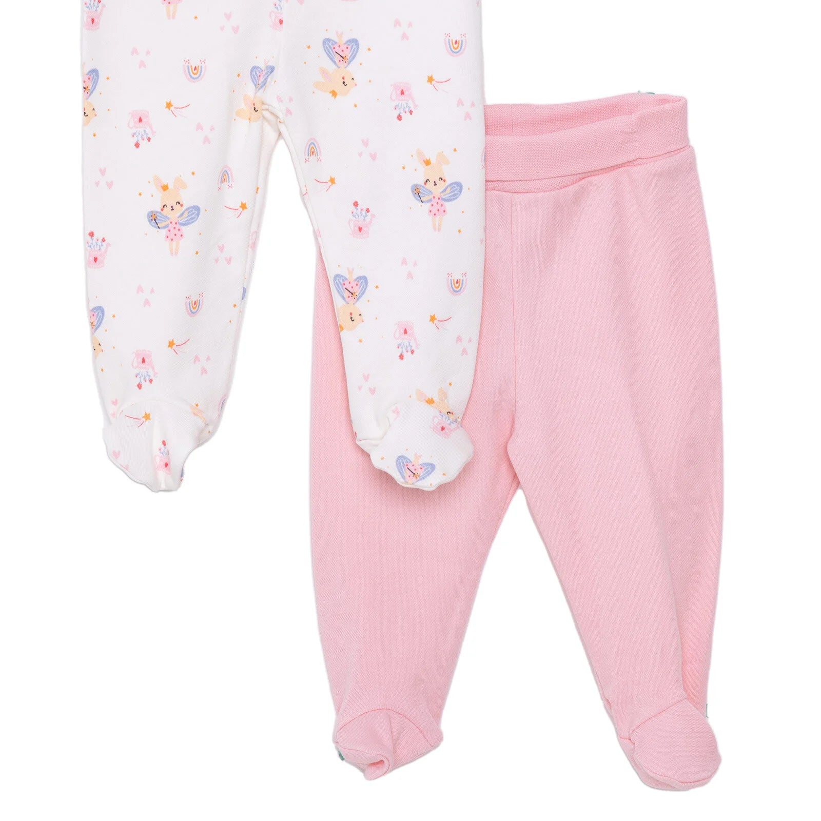 HelloBaby Newborn 2 Pcs Footed Leggings - Pink - ebebek - Black Friday