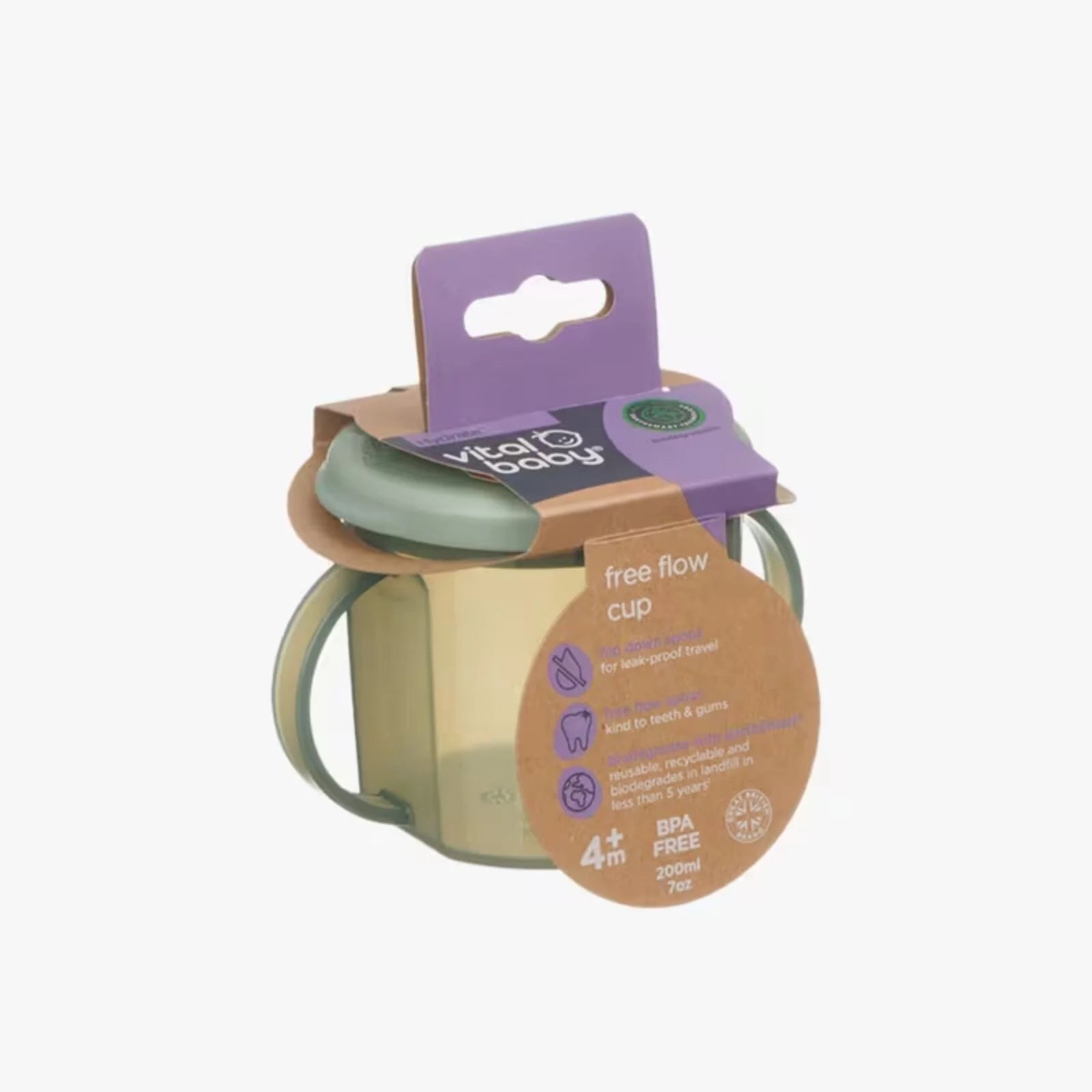 Vital Baby Hydrate Free Flow Cup 200ml - Natural Moss - ebebek - Black Friday