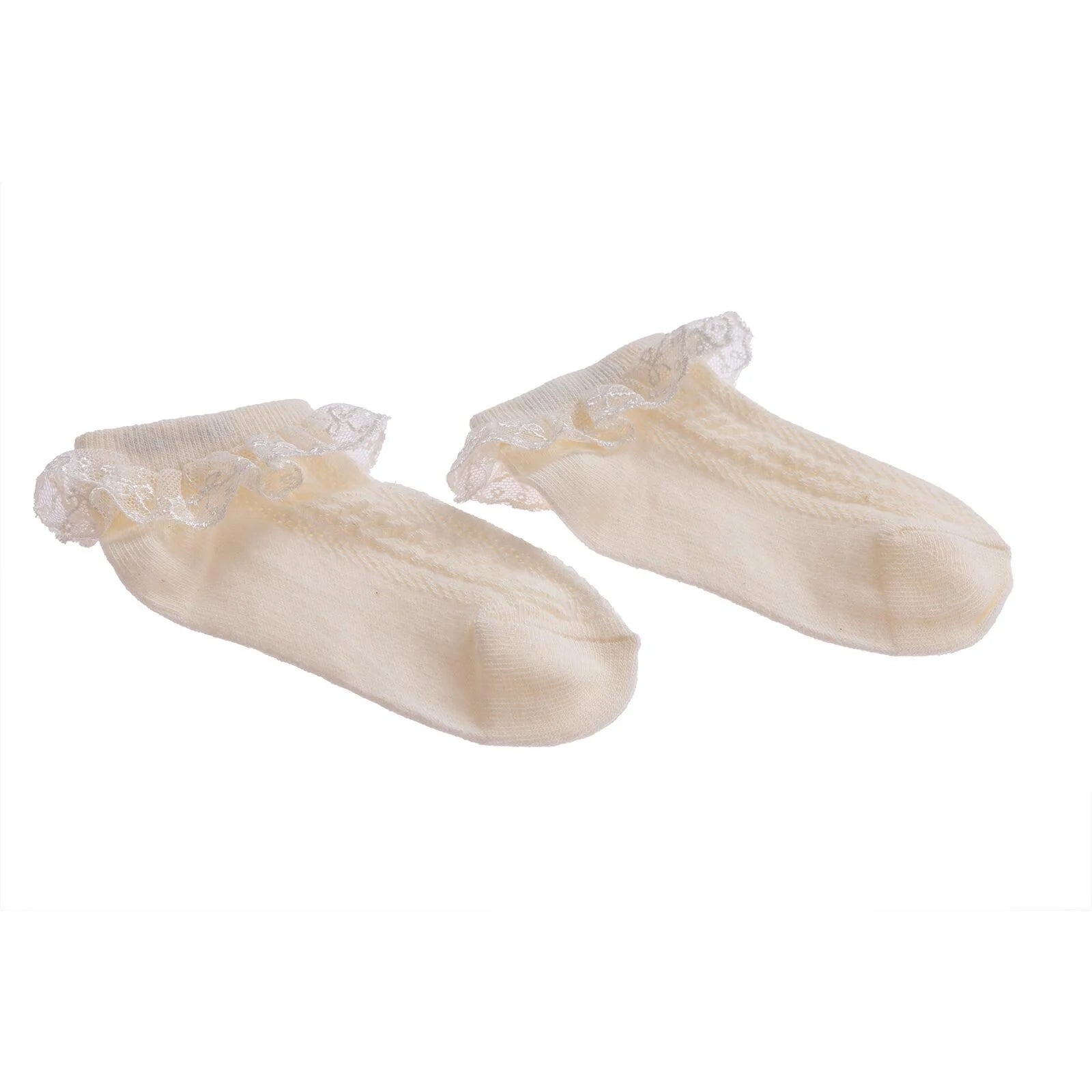 HelloBaby Girl Socks with Lace - Ecru - ebebek - Black Friday