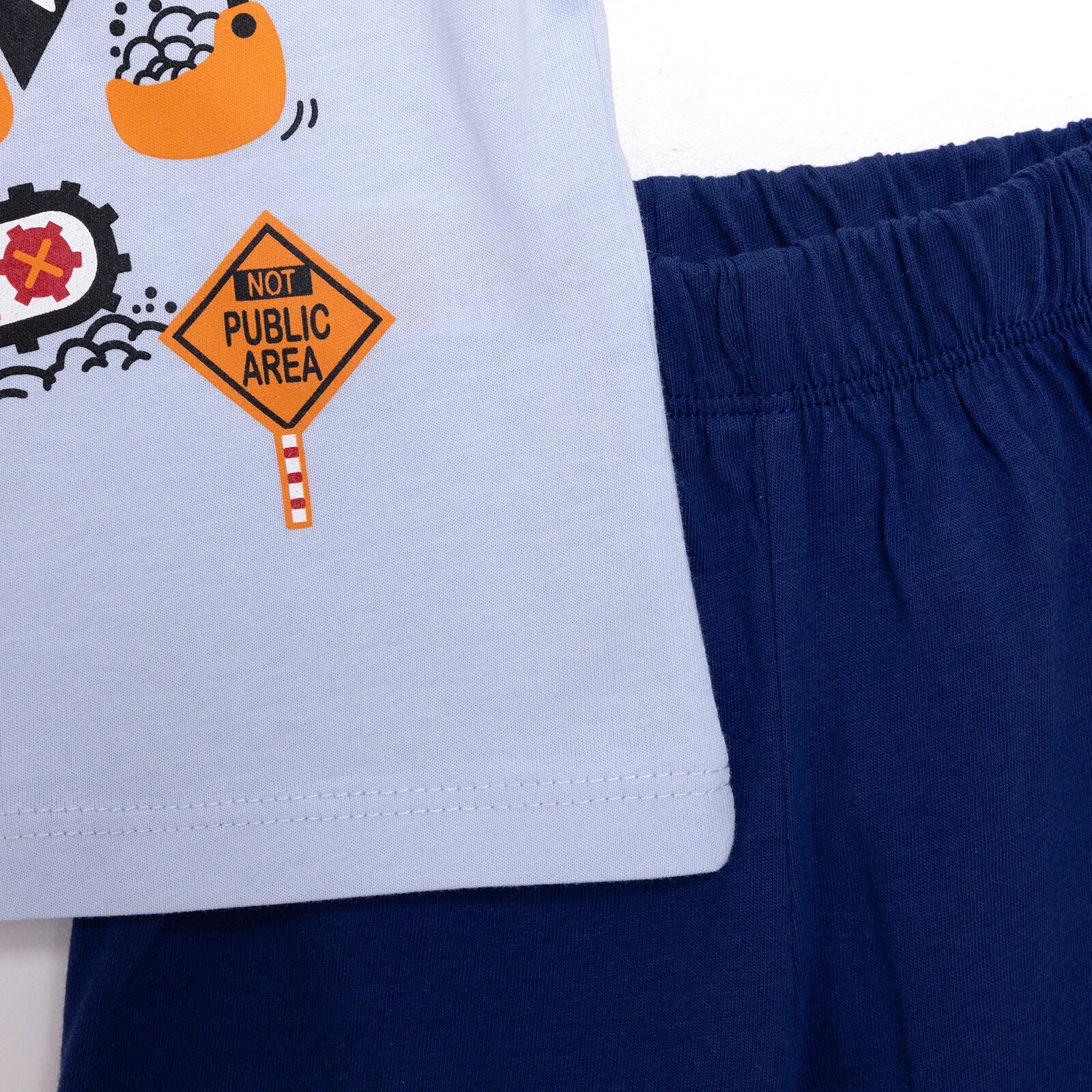 HelloBaby Baby Boy Short Sleeve Pyjamas Set - Light Blue - ebebek - Black Friday